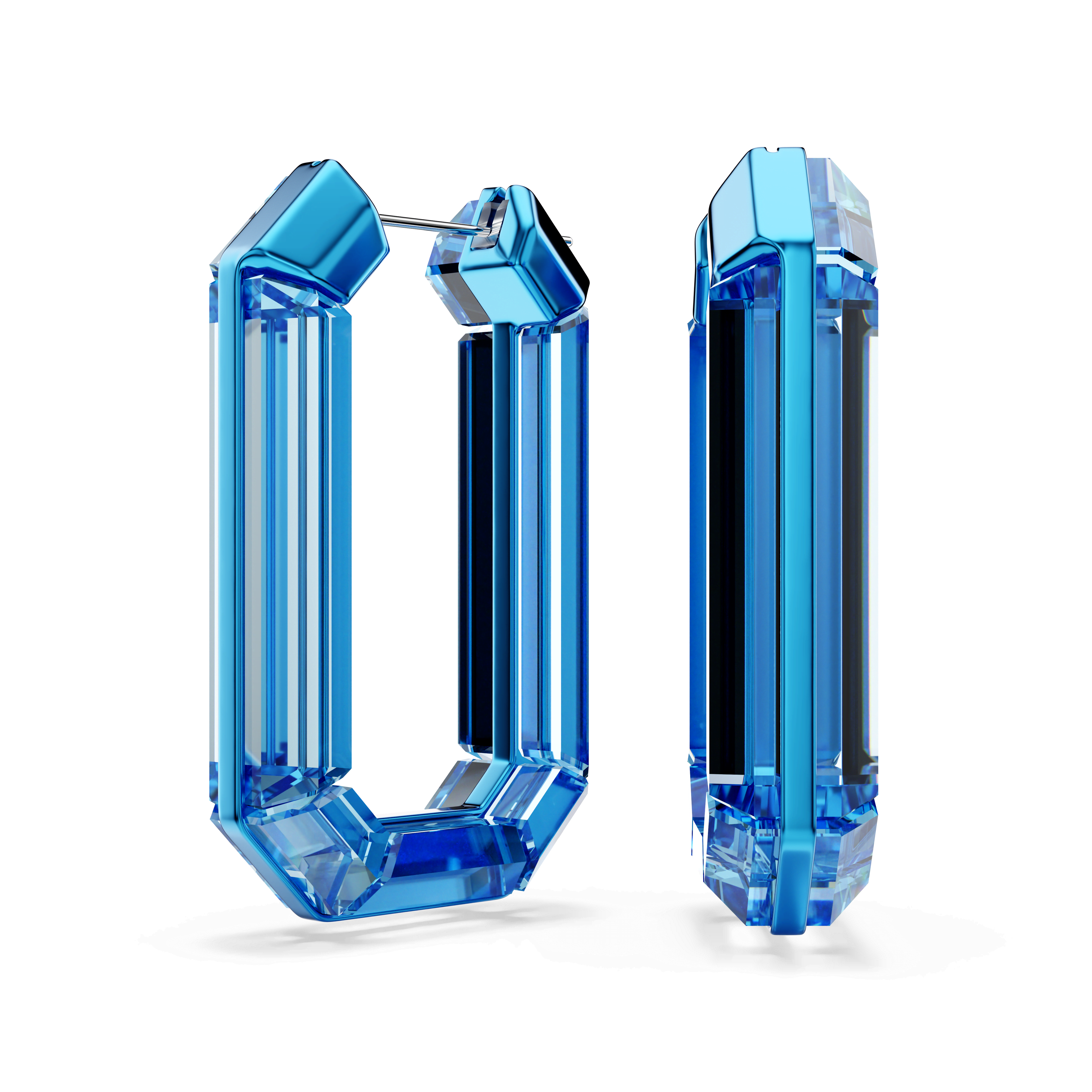 עגילי חישוק Lucent בצבע כחול