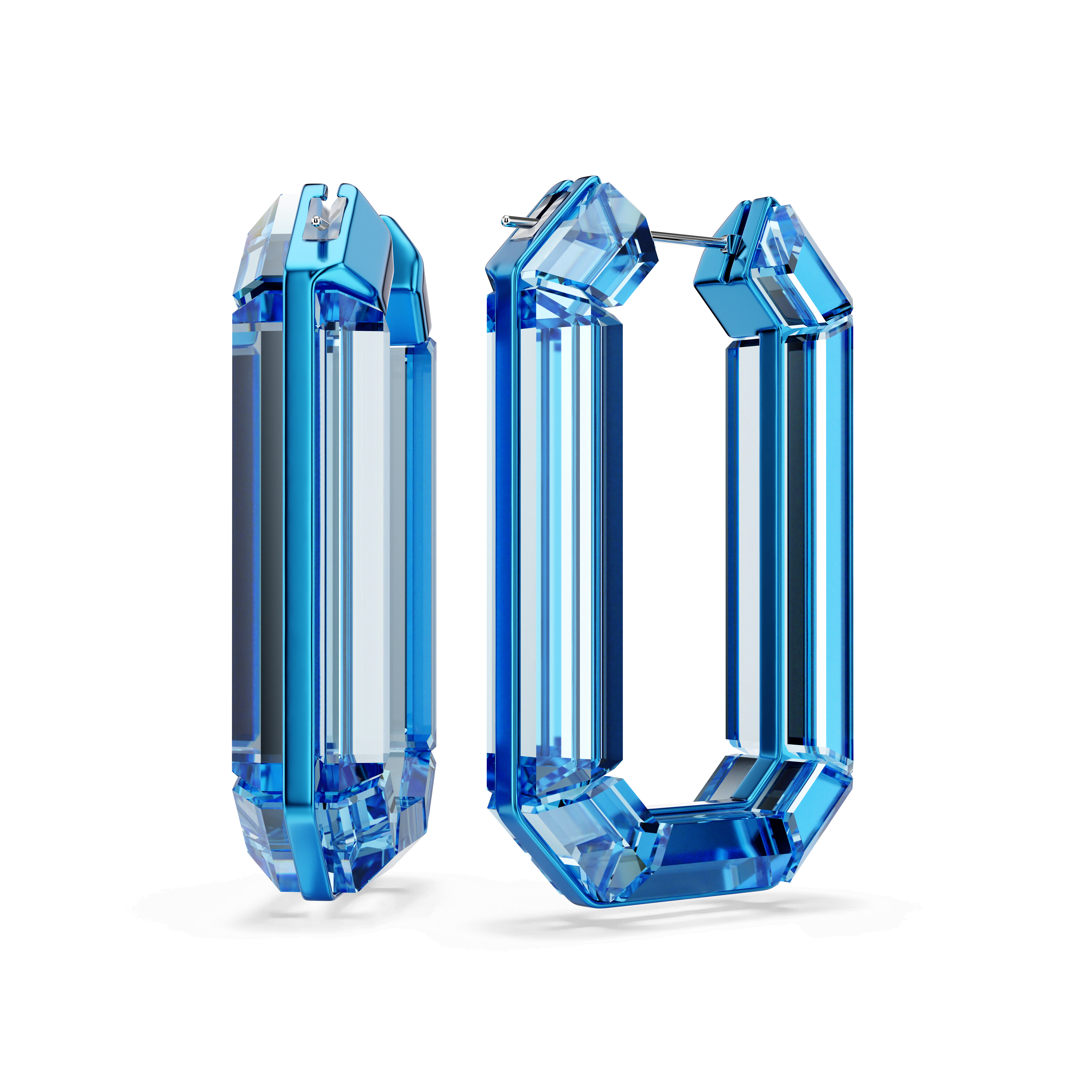 עגילי חישוק Lucent בצבע כחול