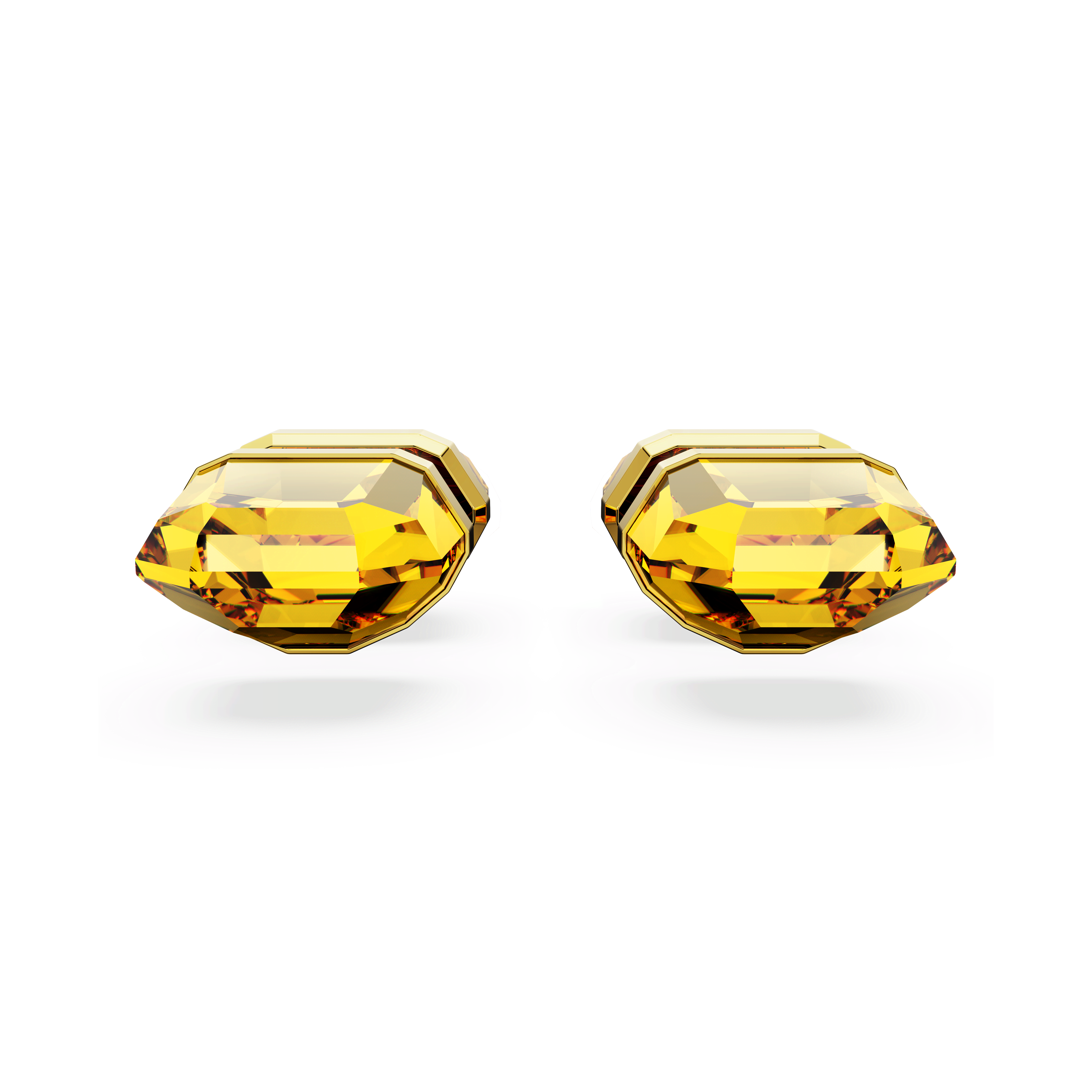 עגילים צמודים Lucent בצבע צהוב בציפוי זהב