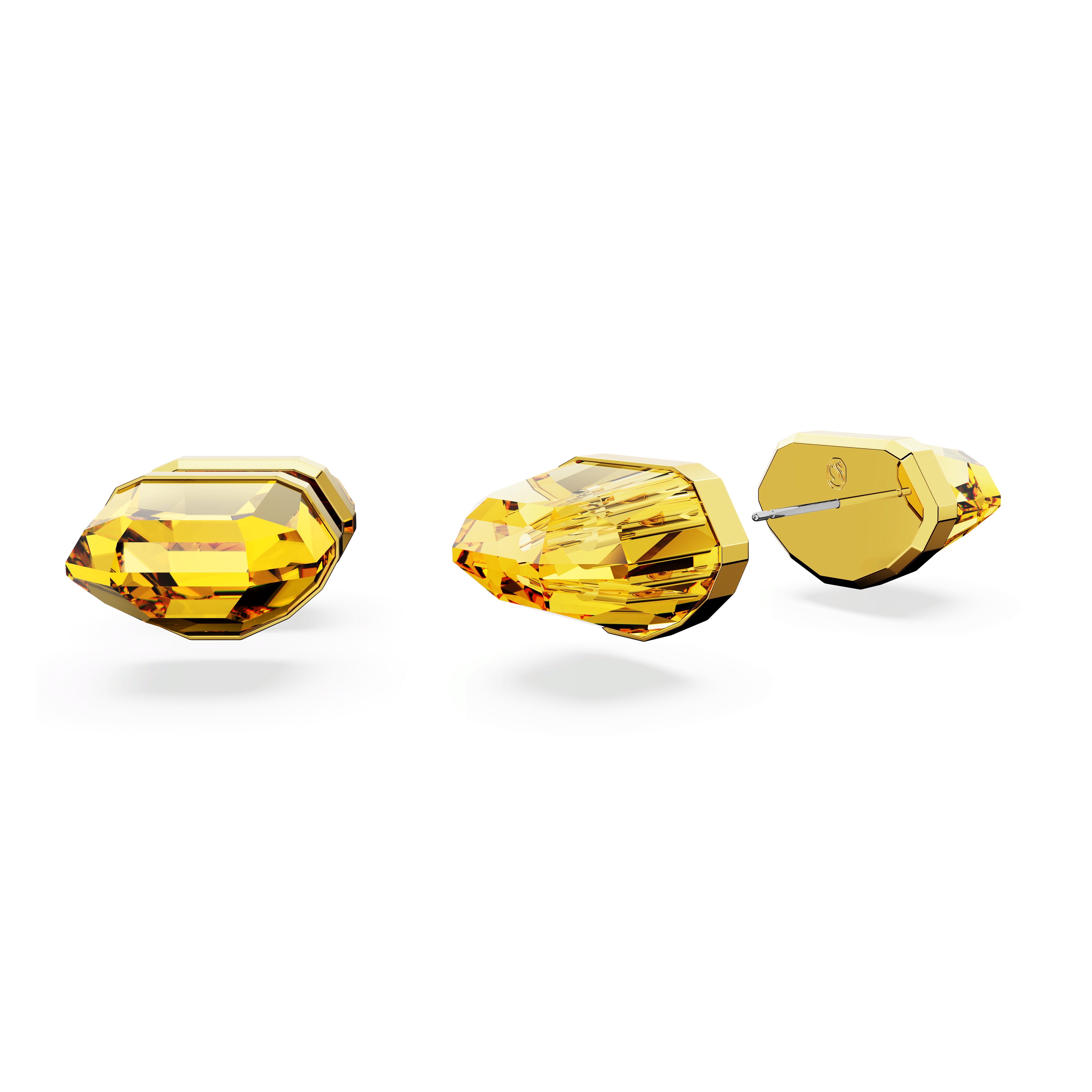 עגילים צמודים Lucent בצבע צהוב בציפוי זהב