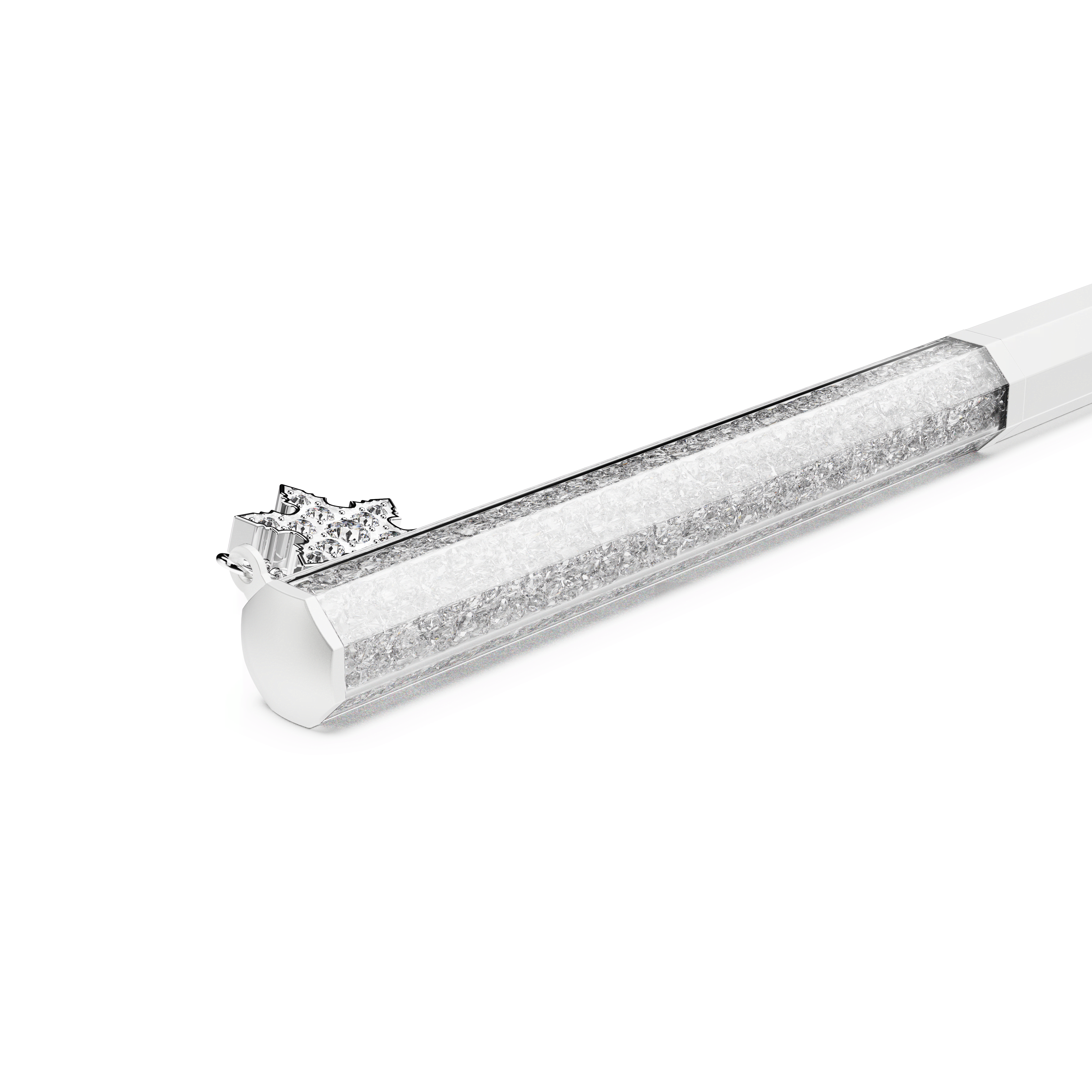 עט כדורי Crystalline בצבע לבן