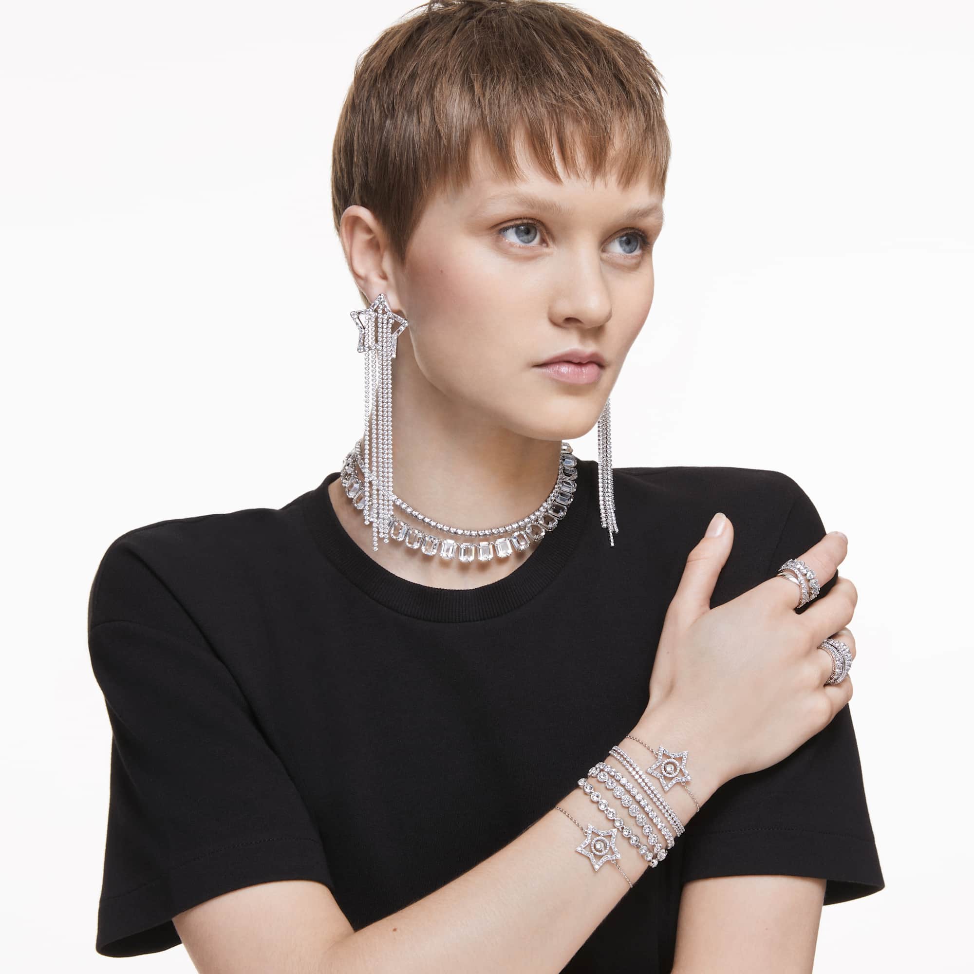 צמיד Emily בציפוי רודיום מבריק SWAROVSKI