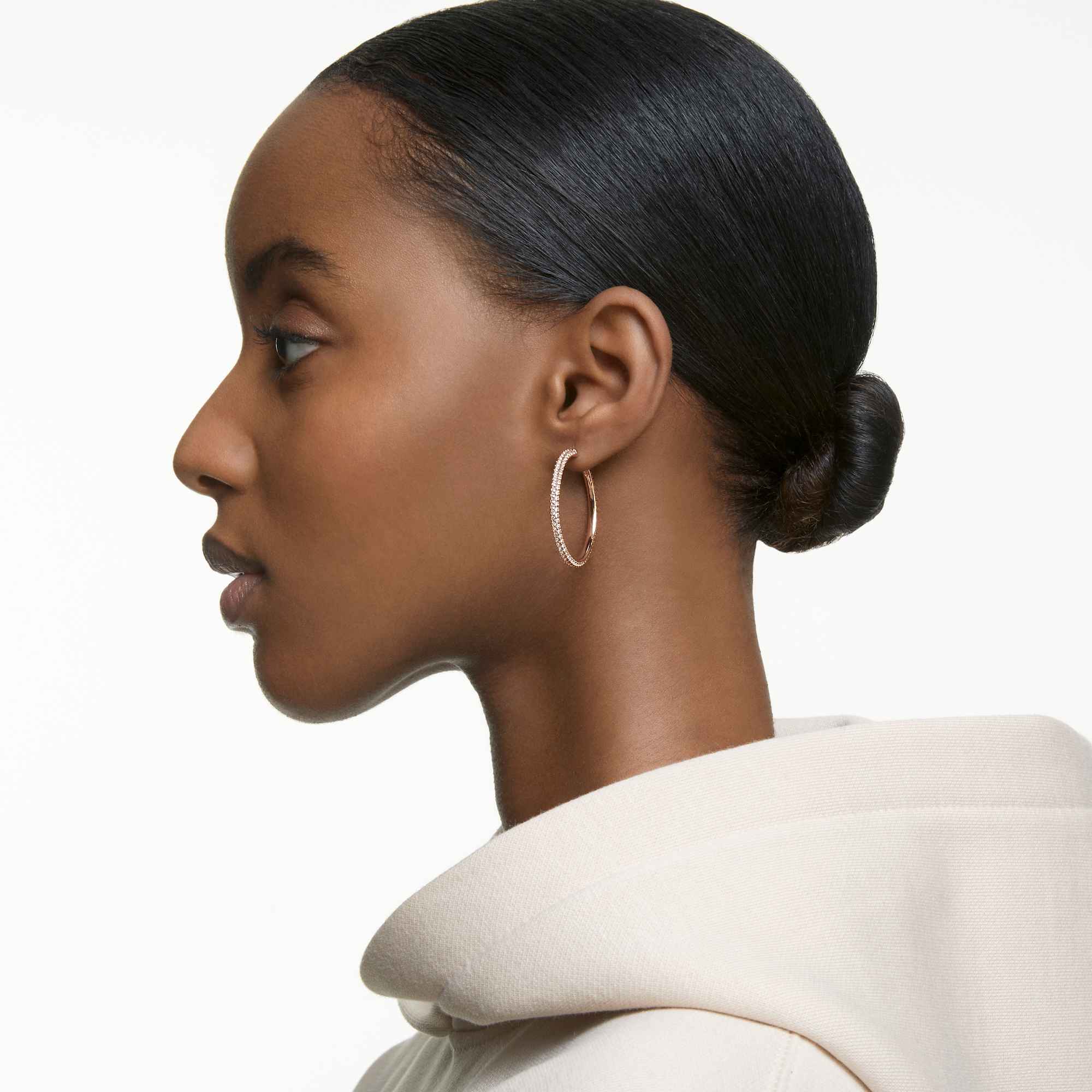 עגילי Stone בציפוי רוז גולד מבריק SWAROVSKI