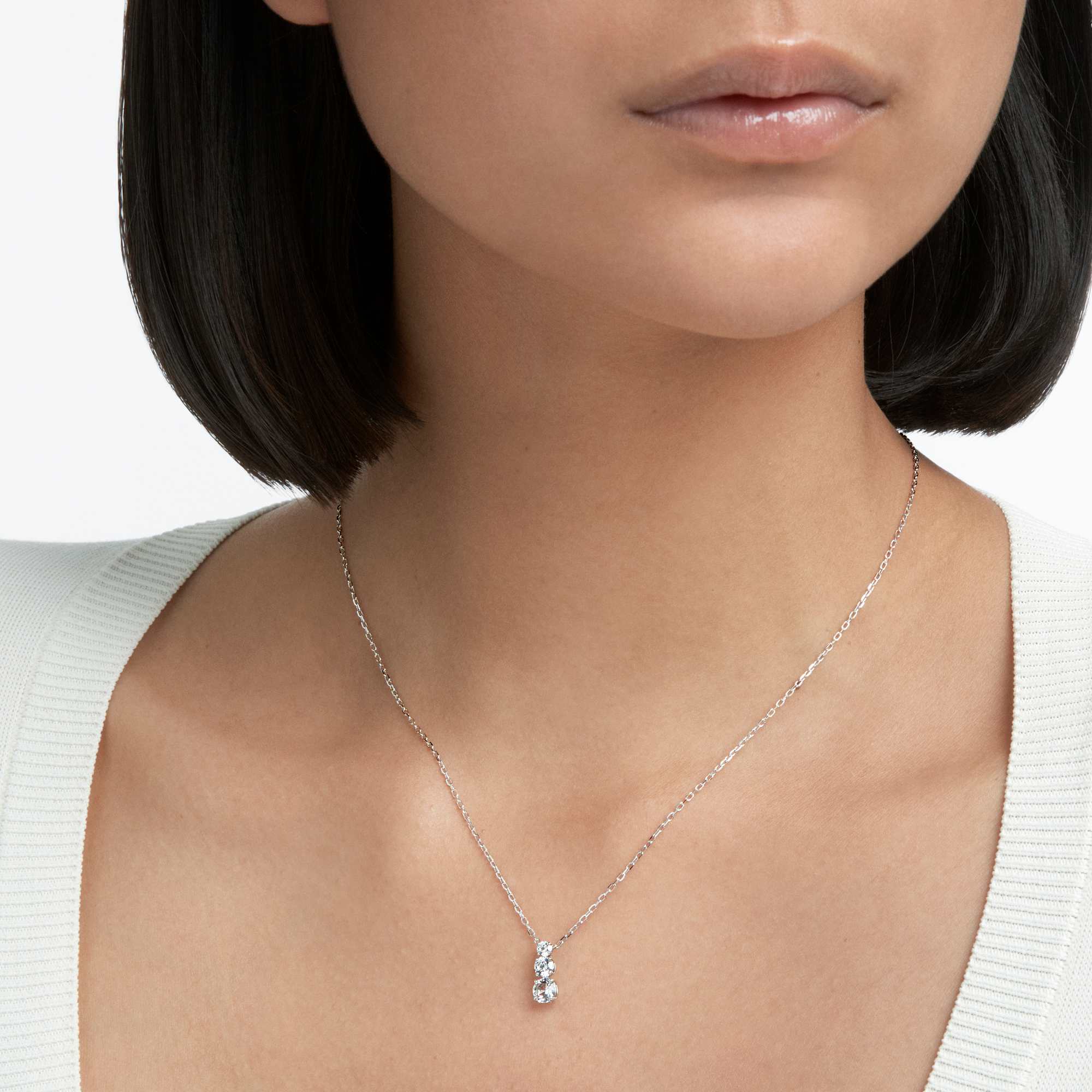שרשרת Attract Trilogy רודיום מבריק SWAROVSKI