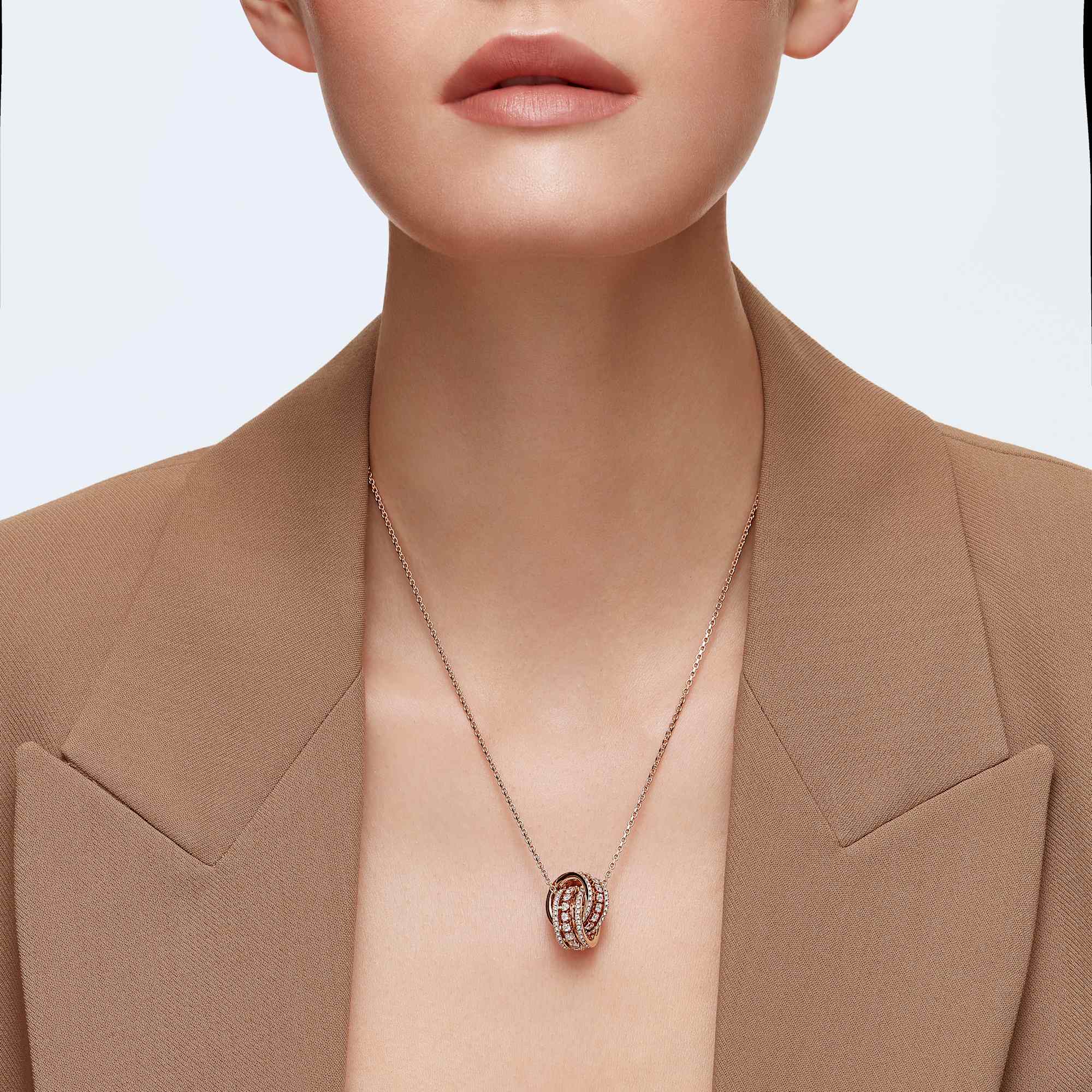 שרשרת בציפוי רוז גולד SWAROVSKI