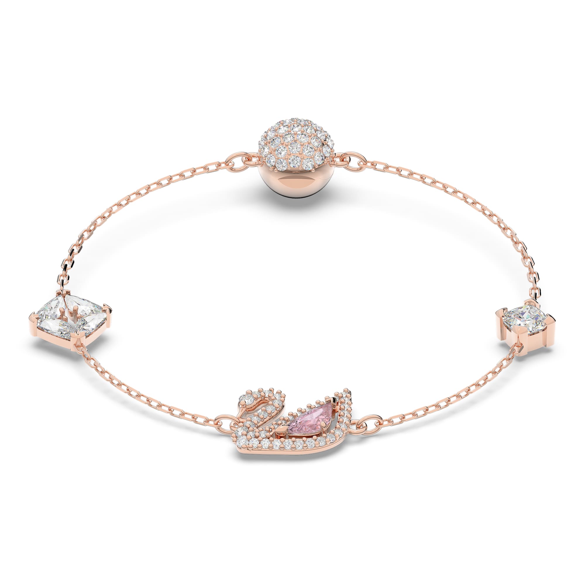 צמיד Dazzling Swan רוז גולד מבריק SWAROVSKI