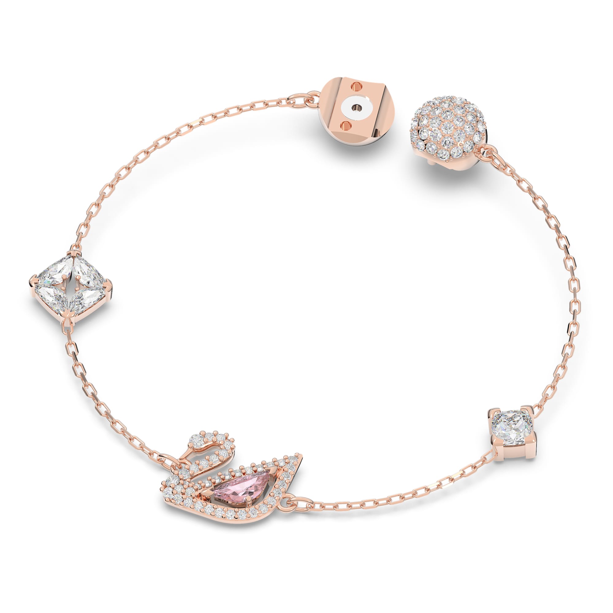 צמיד Dazzling Swan רוז גולד מבריק SWAROVSKI