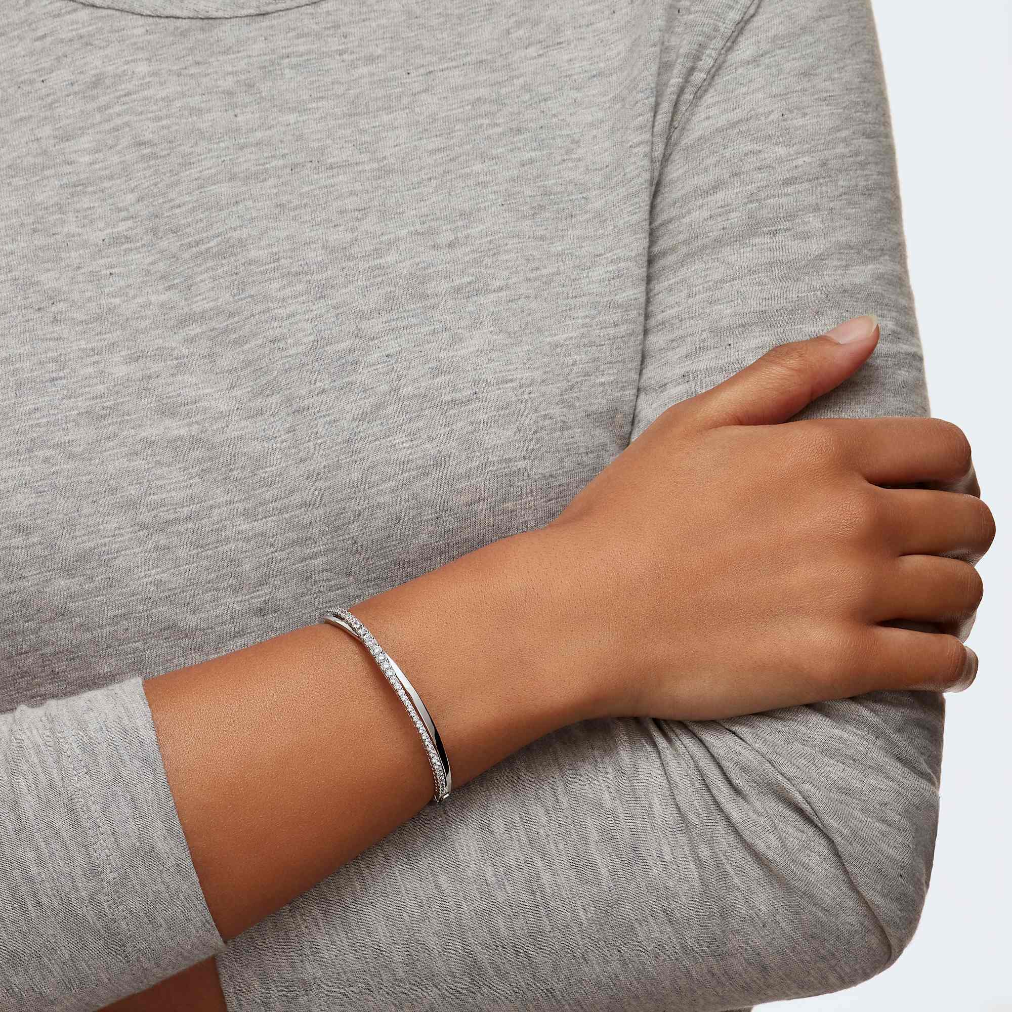 צמיד Twist רודיום מבריק SWAROVSKI