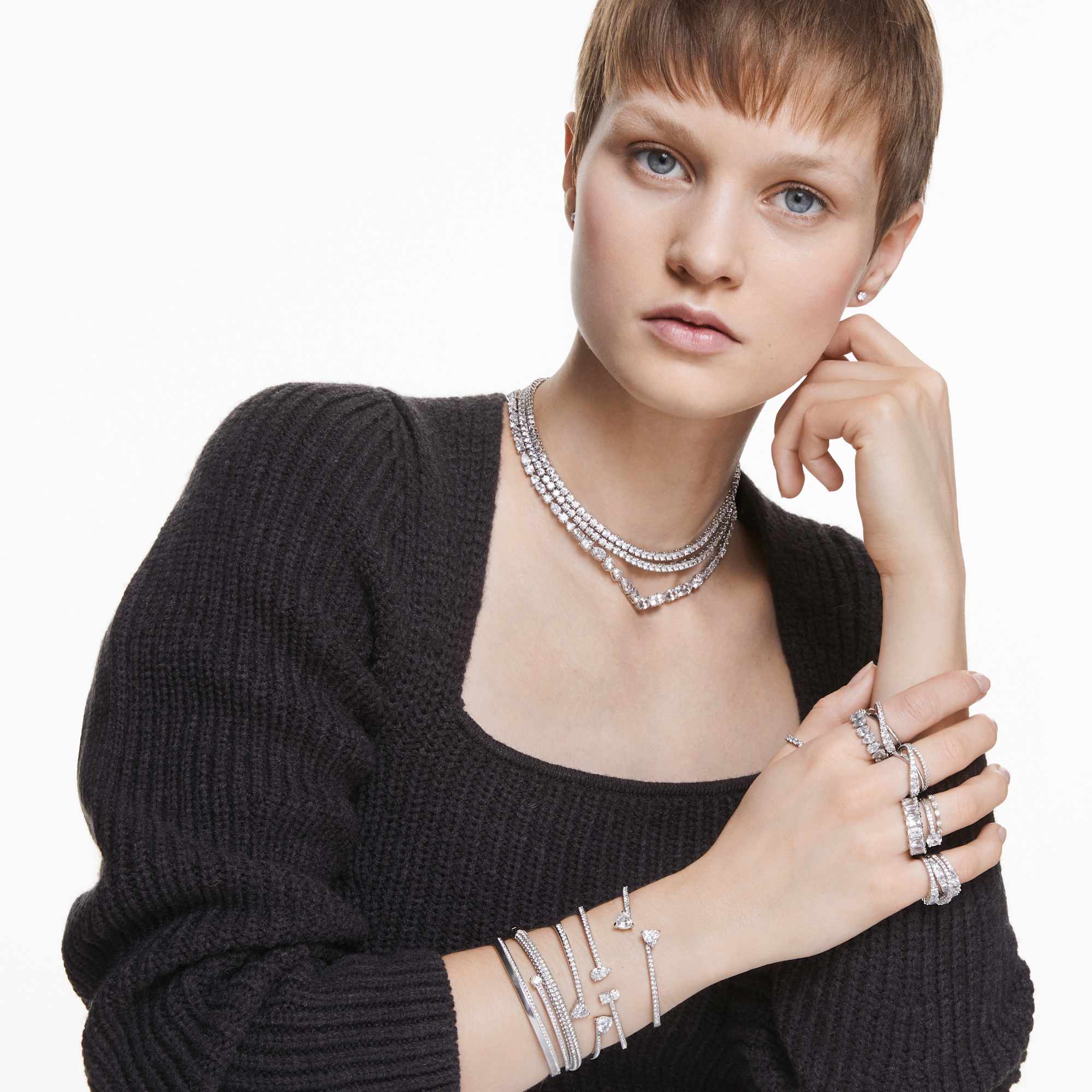טבעת Vittore רודיום מבריק SWAROVSKI
