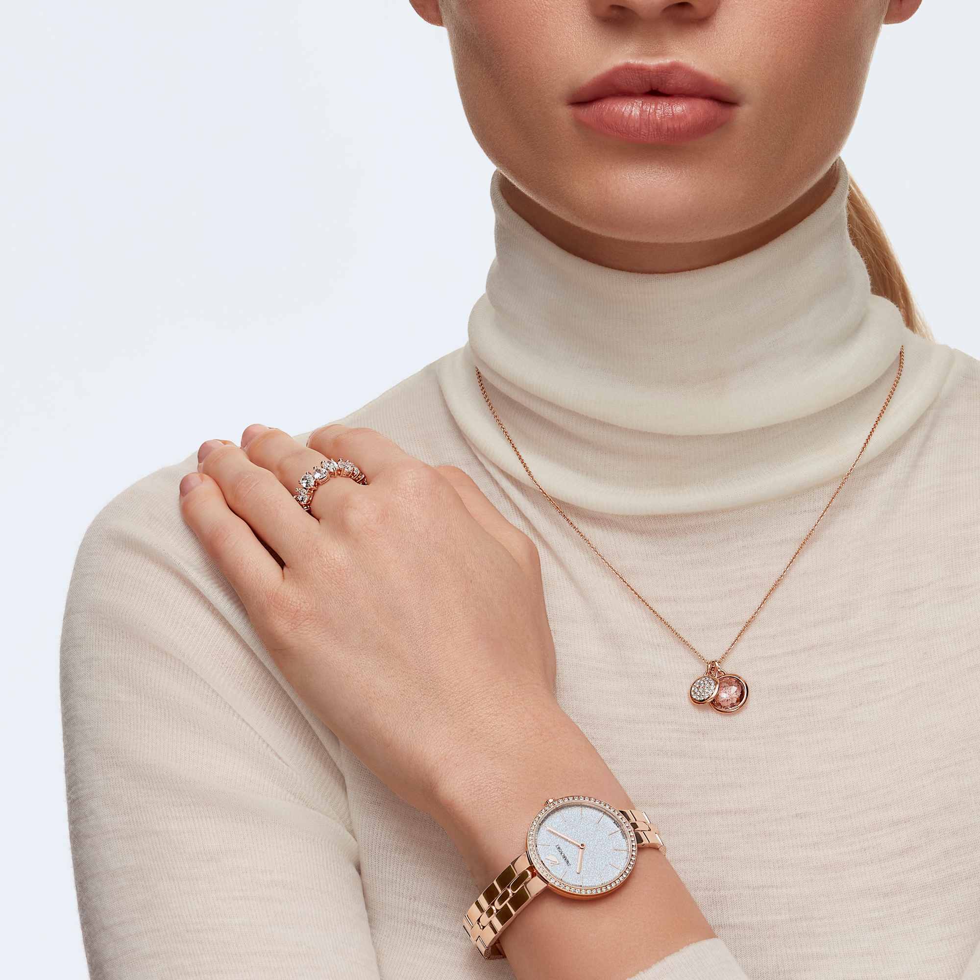 טבעת Vittore רוז גולד מבריק SWAROVSKI