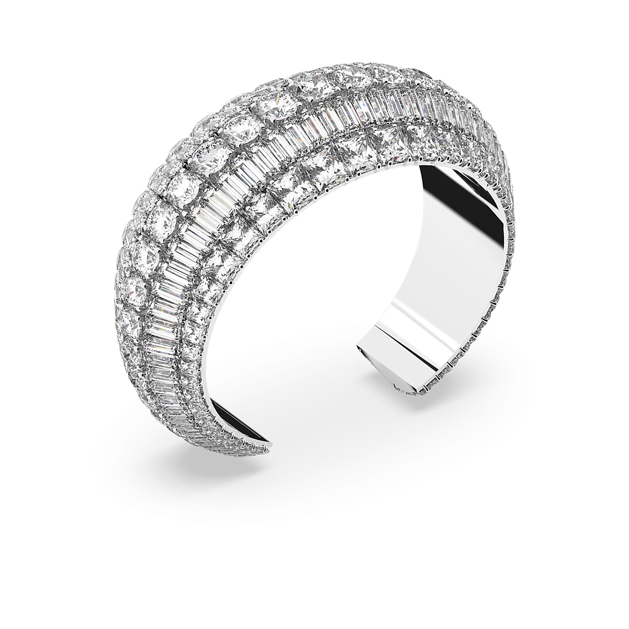 צמיד Hyperbola בציפוי רודיום מבריק SWAROVSKI