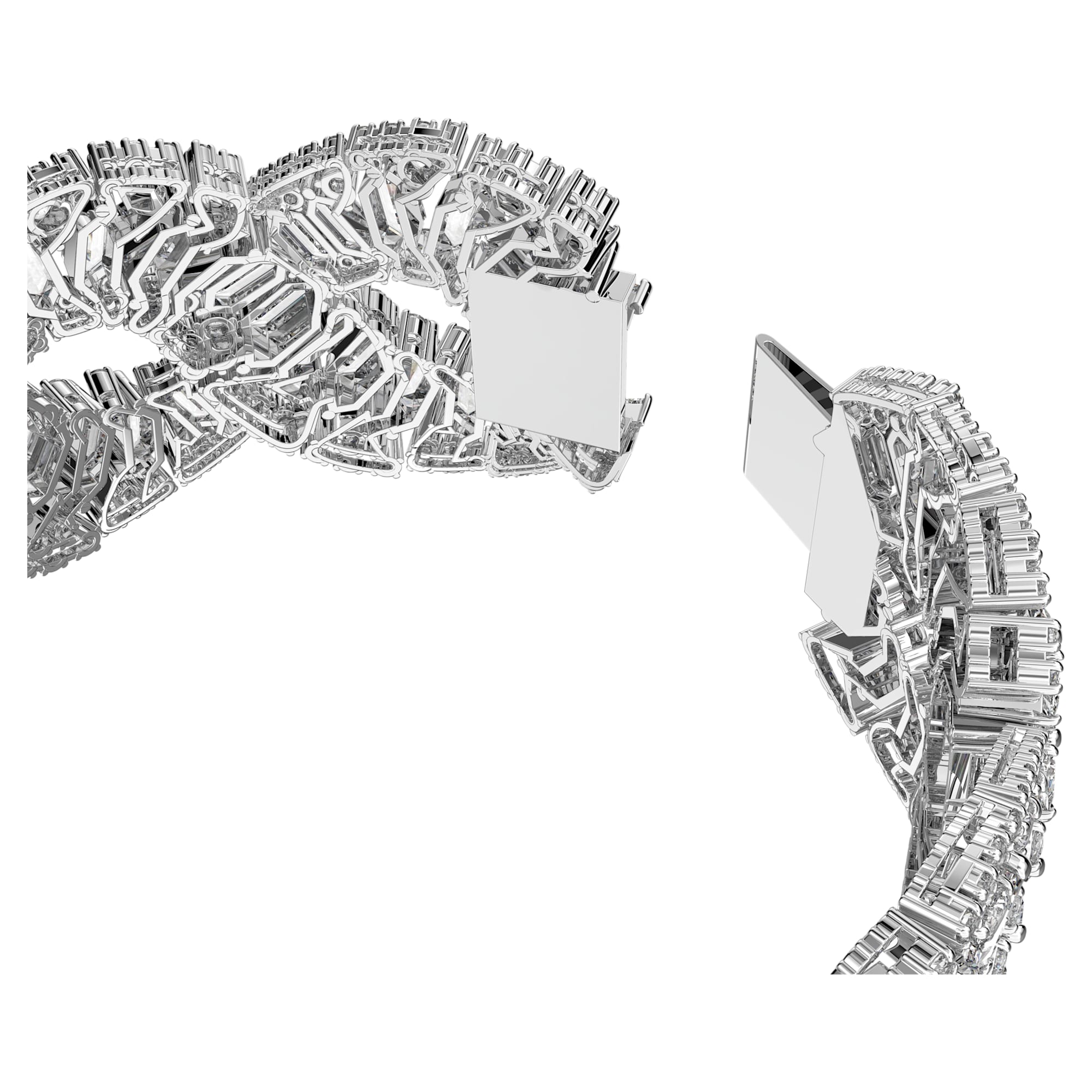 צמיד Hyperbola בציפוי רודיום מבריק SWAROVSKI