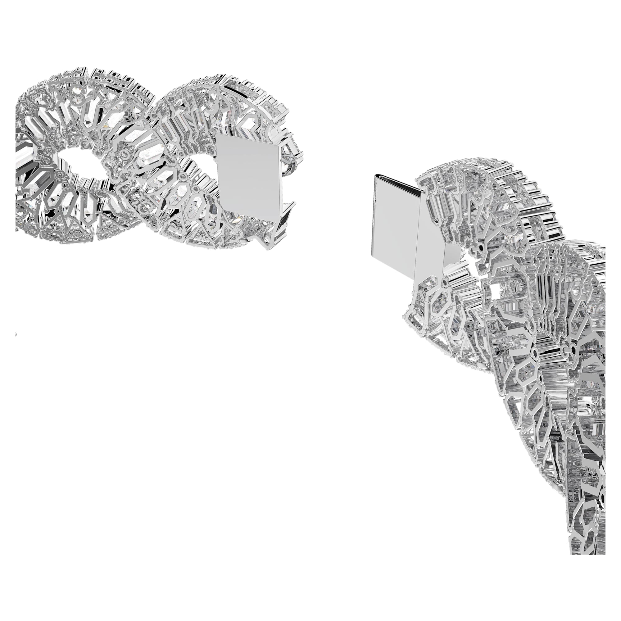 שרשרת Hyperbola בציפוי רודיום מבריק SWAROVSKI