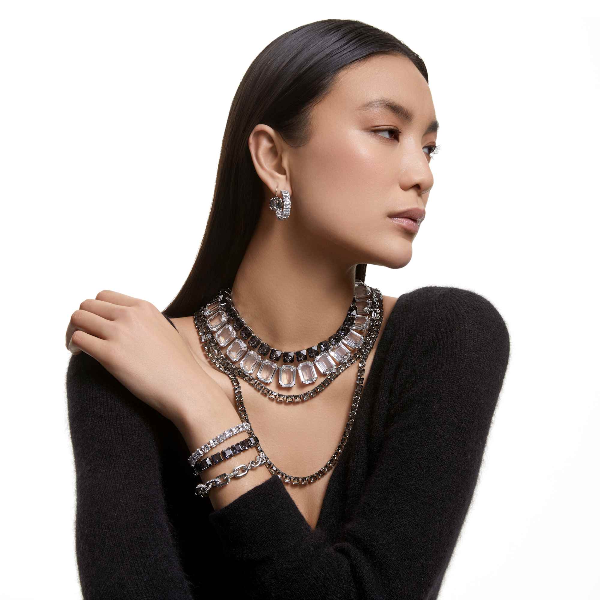 שרשרת Millenia בציפוי רודיום מבריק SWAROVSKI