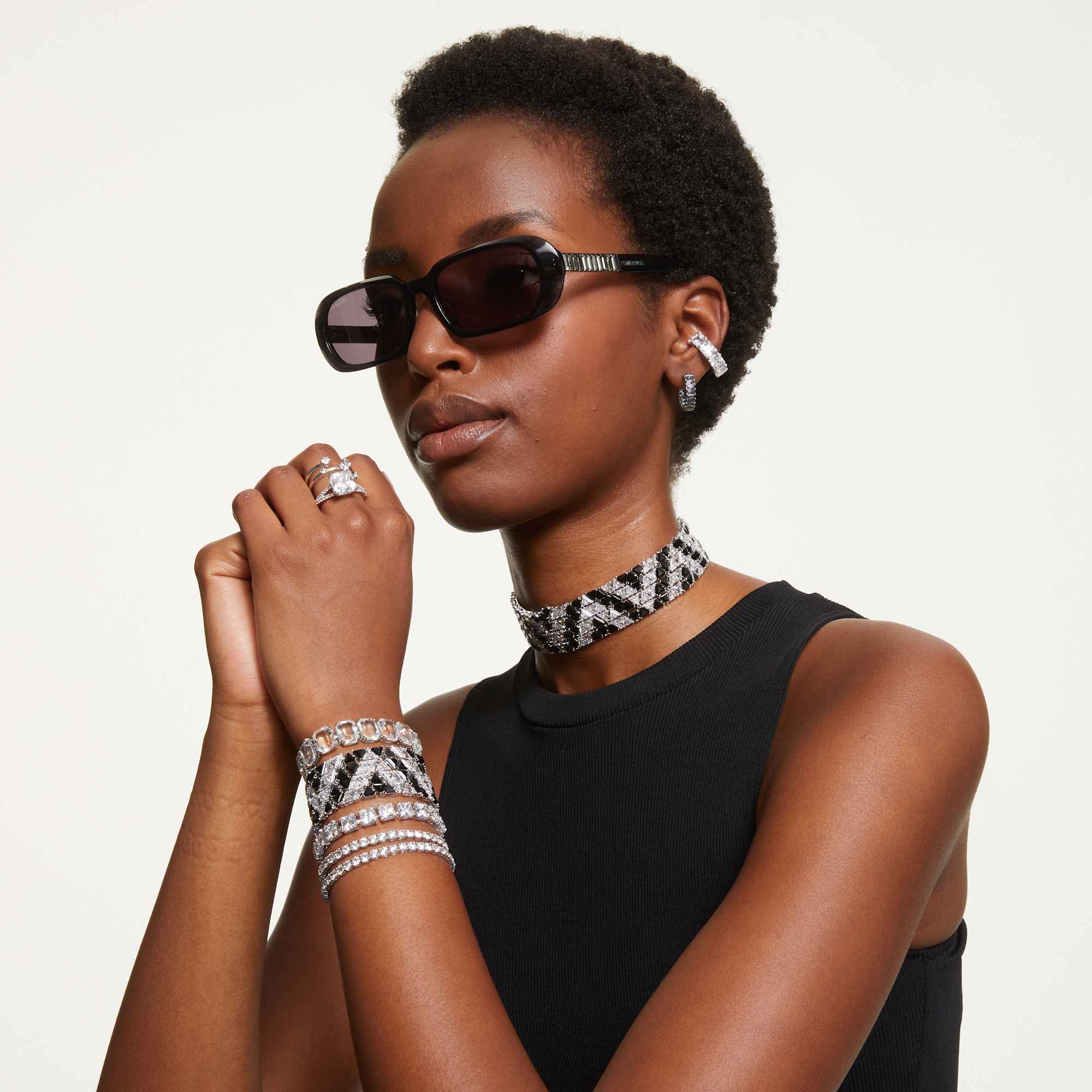 צמיד Millenia בציפוי רודיום מבריק SWAROVSKI