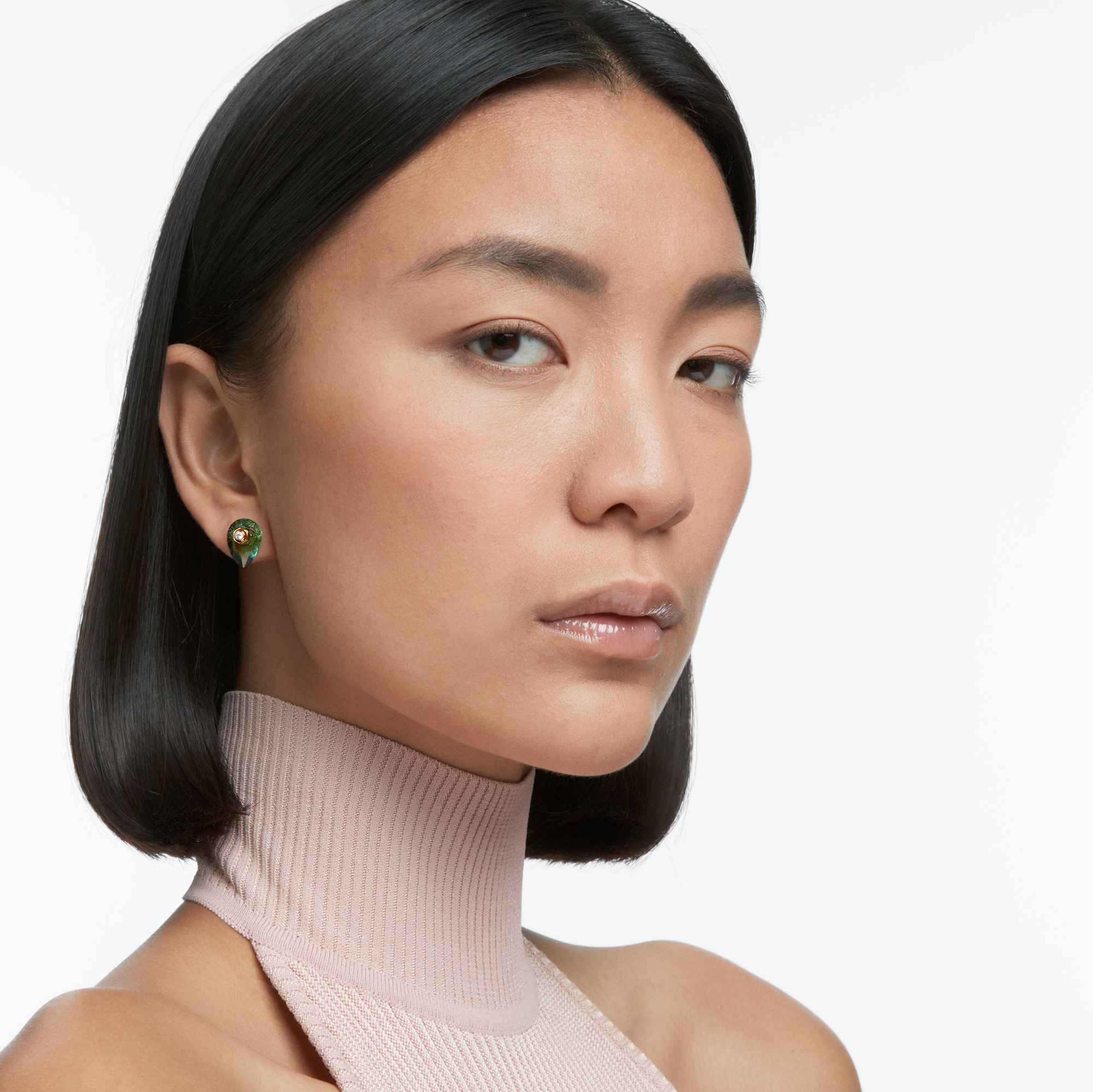 עגילי Numina בציפוי זהב מבריק SWAROVSKI