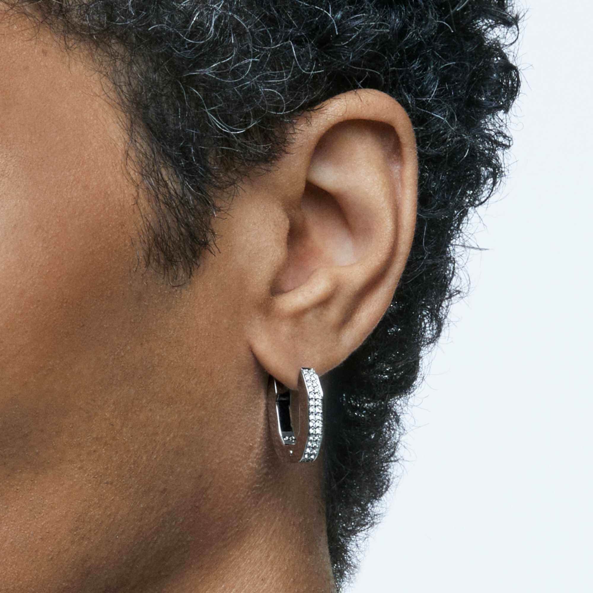 עגילי Dextera בציפוי רודיום מבריק SWAROVSKI