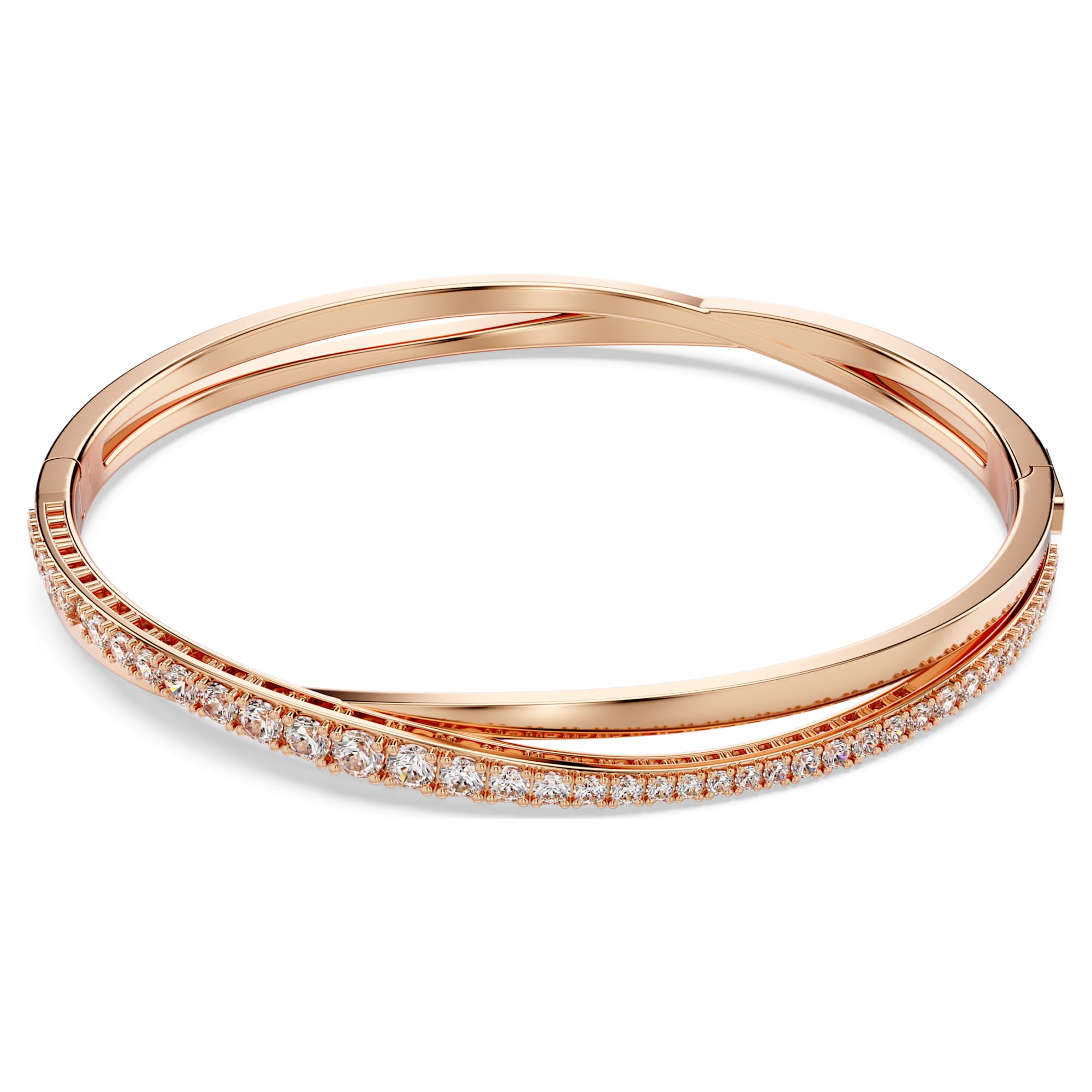 צמיד Twist בציפוי רוז גולד מבריק SWAROVSKI