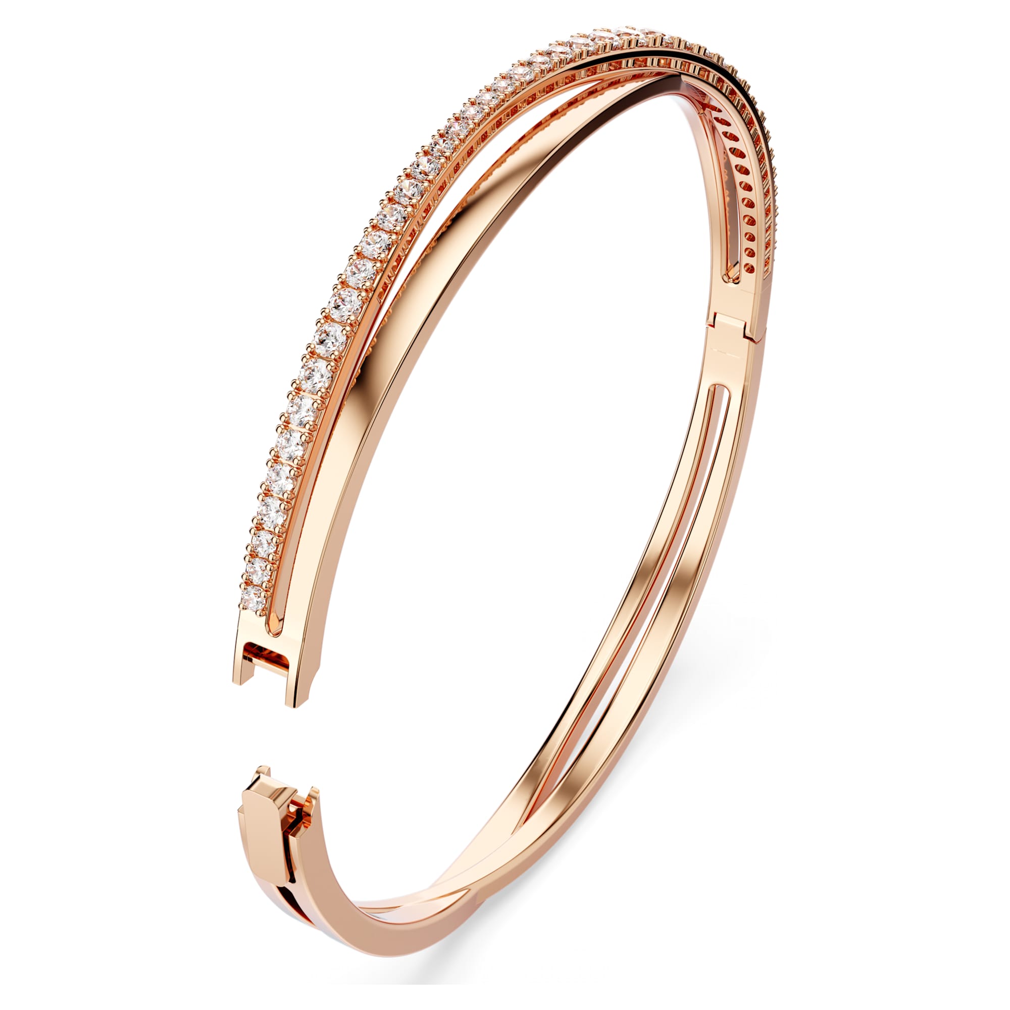 צמיד Twist בציפוי רוז גולד מבריק SWAROVSKI