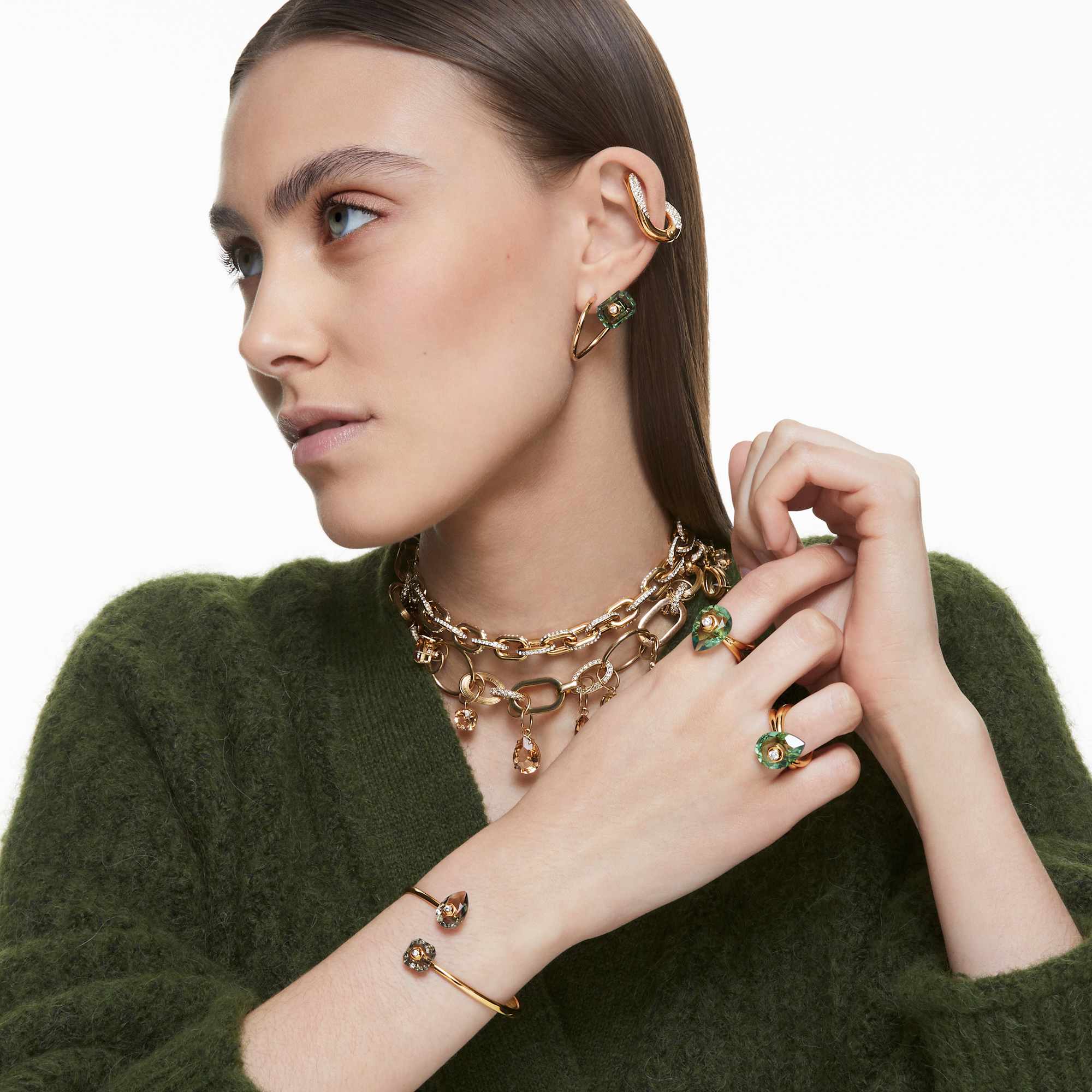 צמיד Numina בציפוי זהב מבריק SWAROVSKI