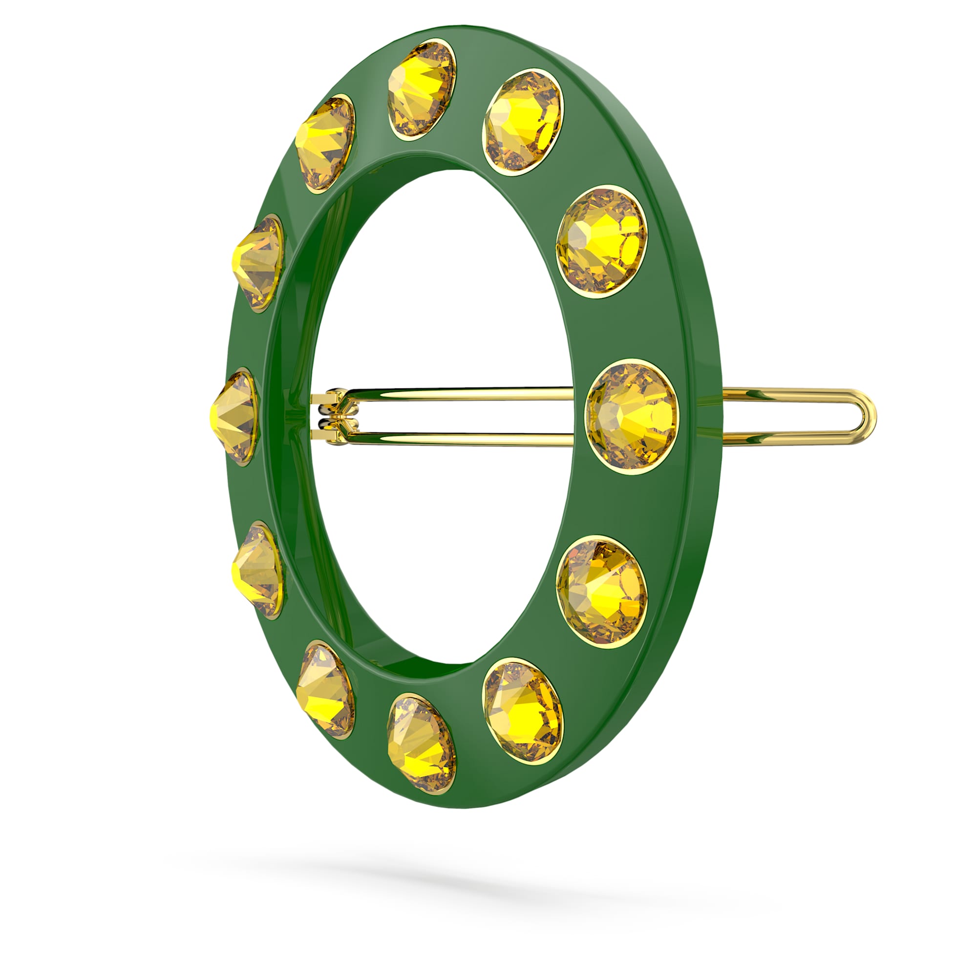 סיכה לשיער בצבע ירוק SWAROVSKI