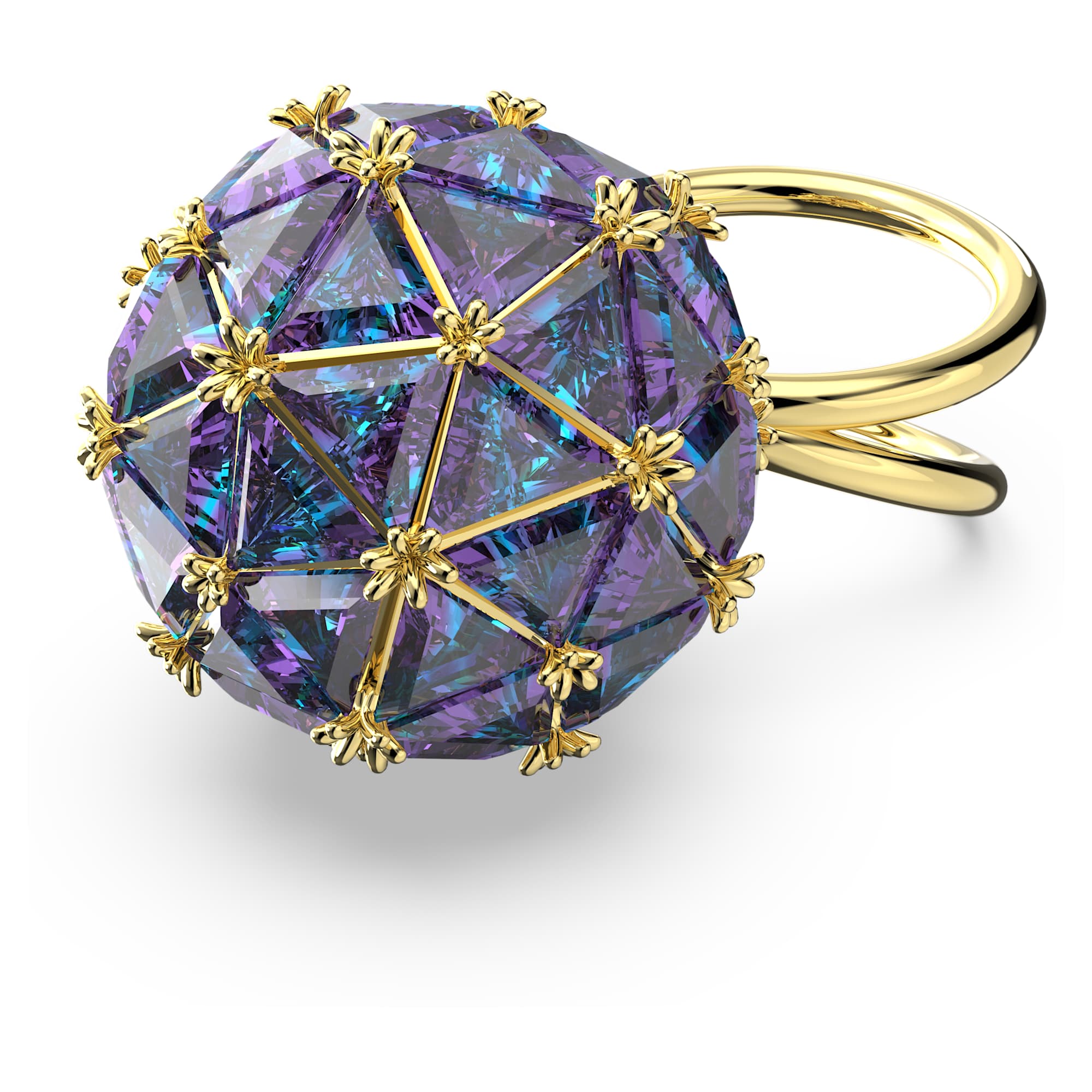 טבעת Curiosa בציפוי זהב מבריק SWAROVSKI