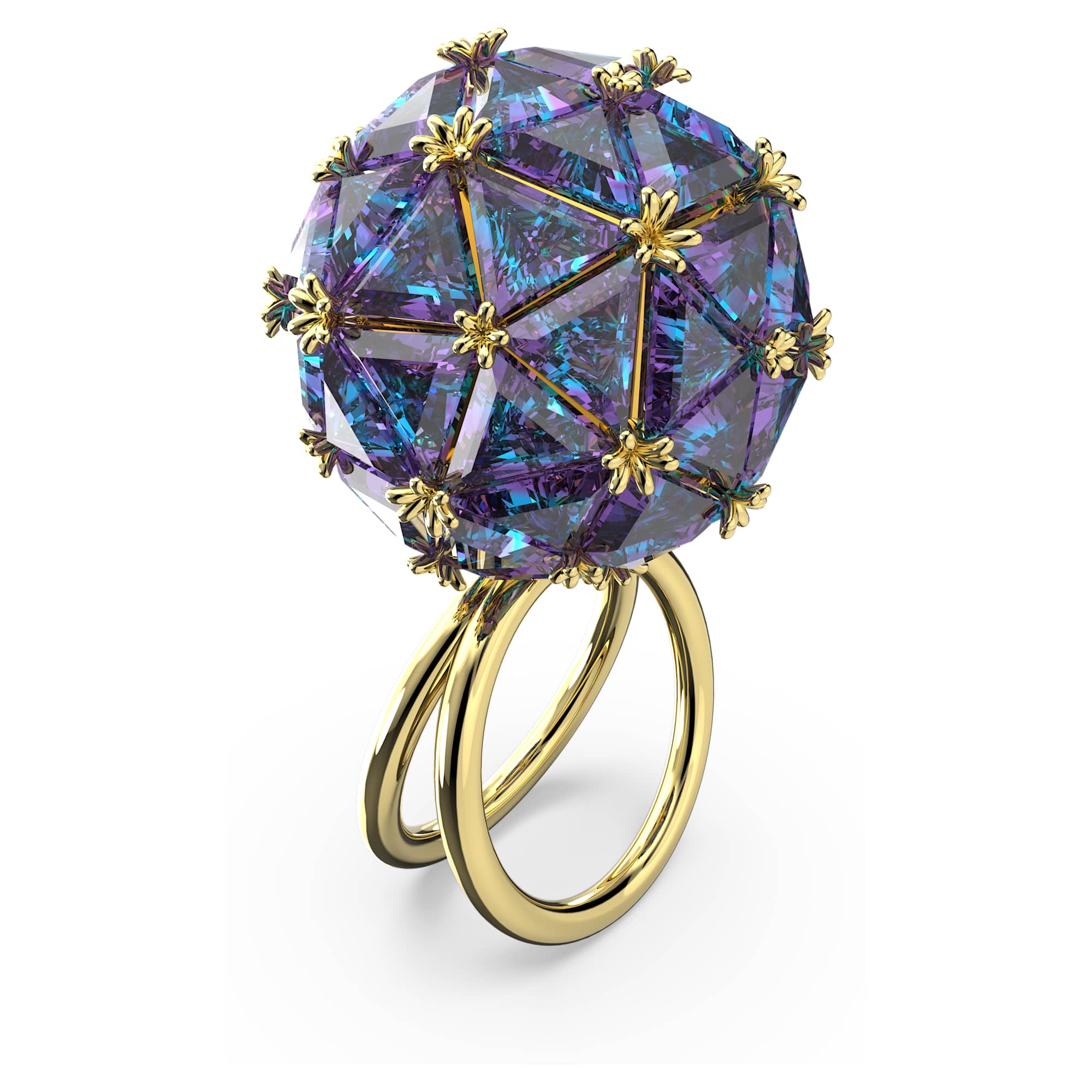 טבעת Curiosa בציפוי זהב מבריק SWAROVSKI