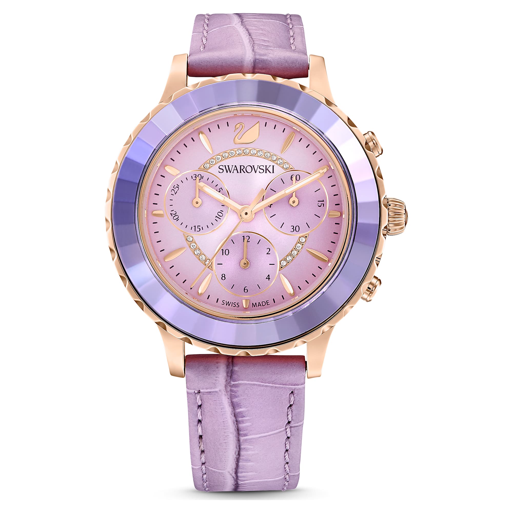 שעון Octea Lux Chrono בציפוי PVD רוז גולד SWAROVSKI