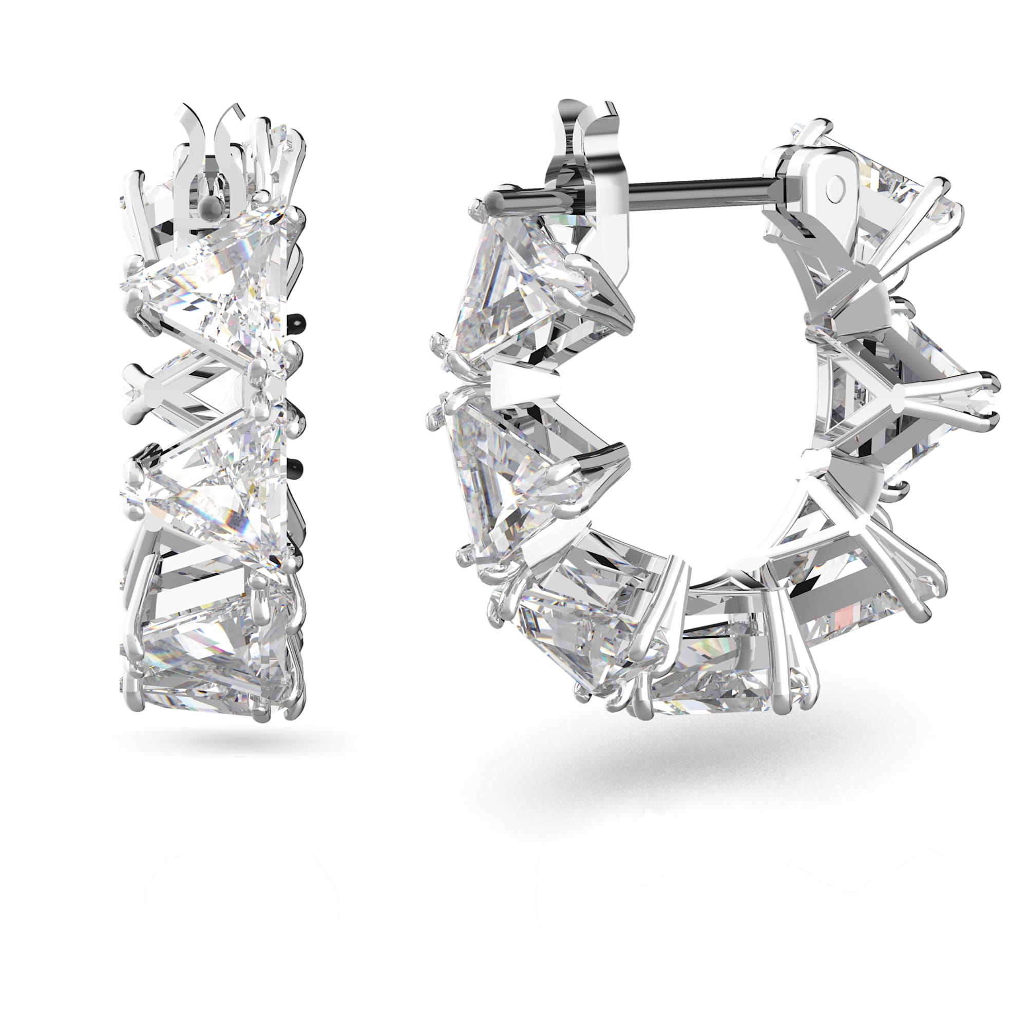 עגילי Ortyx בציפוי רודיום מבריק SWAROVSKI