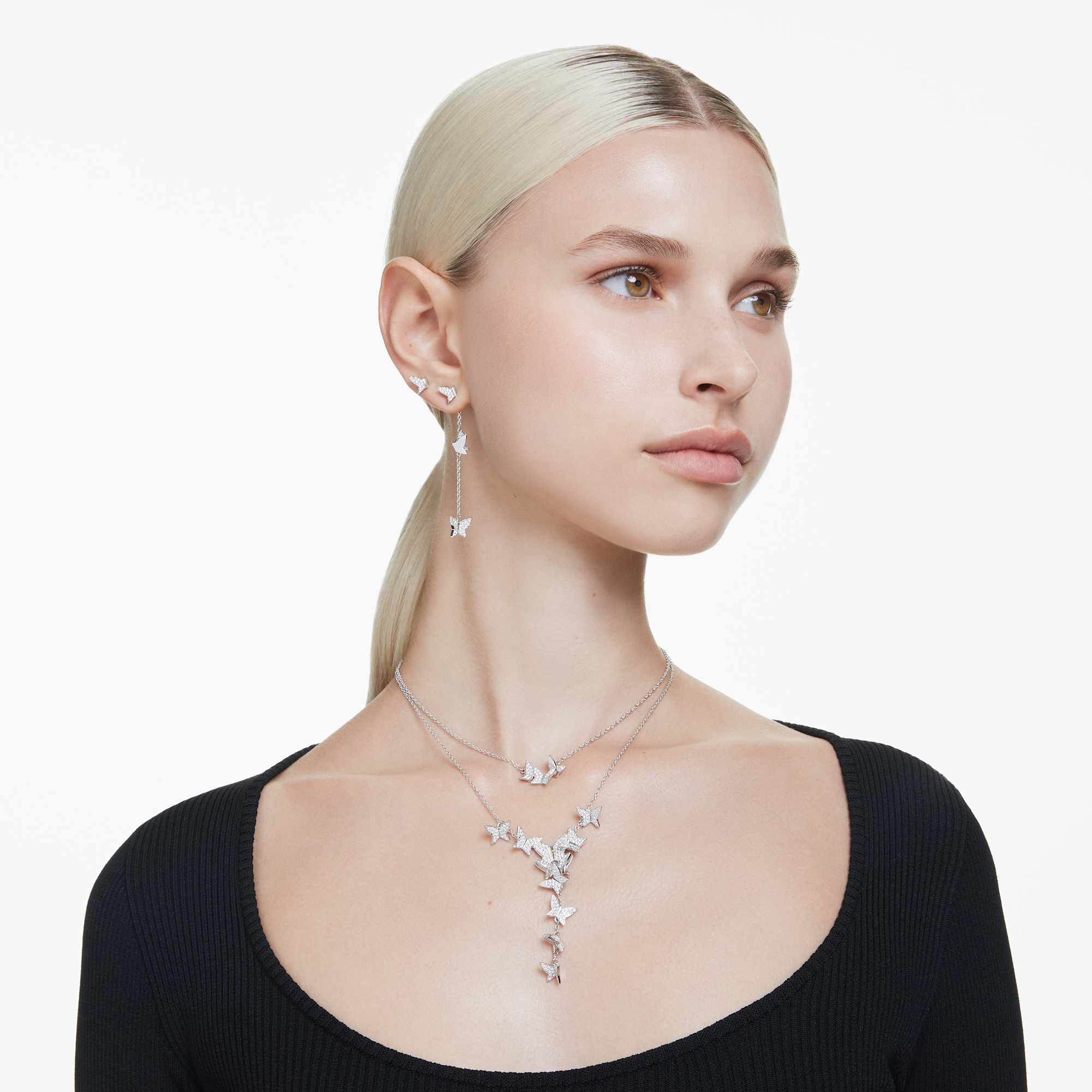 עגילי Lilia בציפוי רודיום מבריק SWAROVSKI