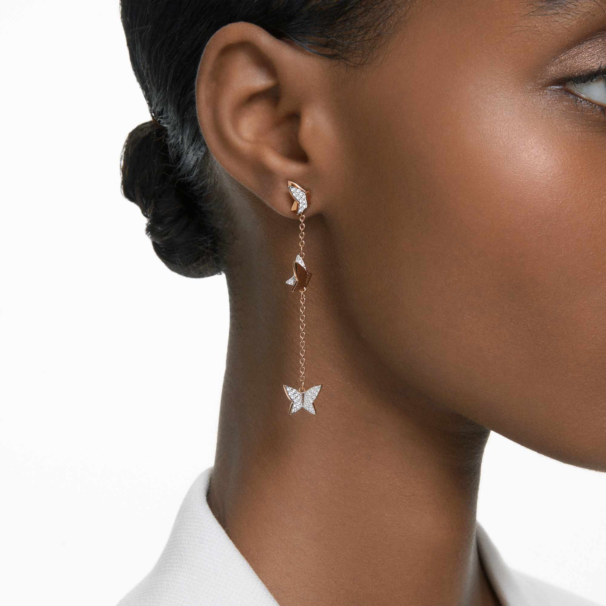 עגילי Lilia בציפוי רוז גולד מבריק SWAROVSKI