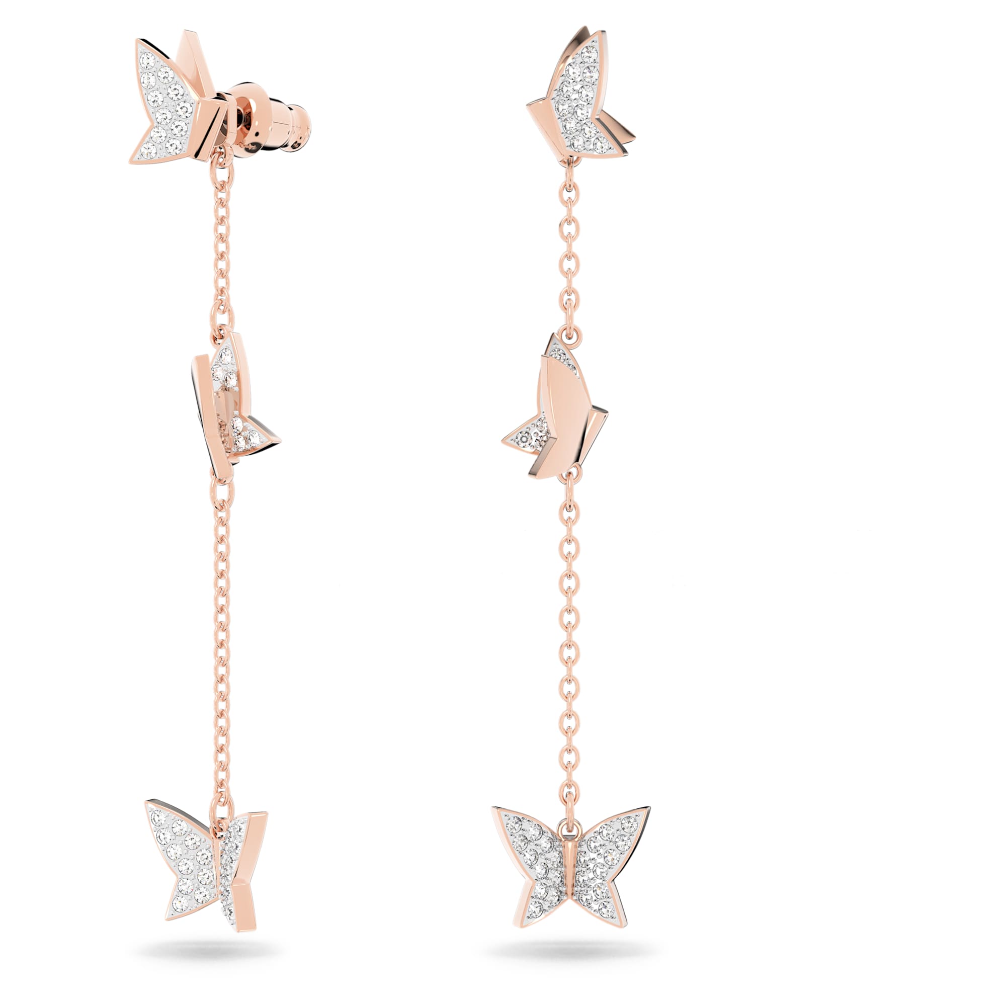 עגילי Lilia בציפוי רוז גולד מבריק SWAROVSKI
