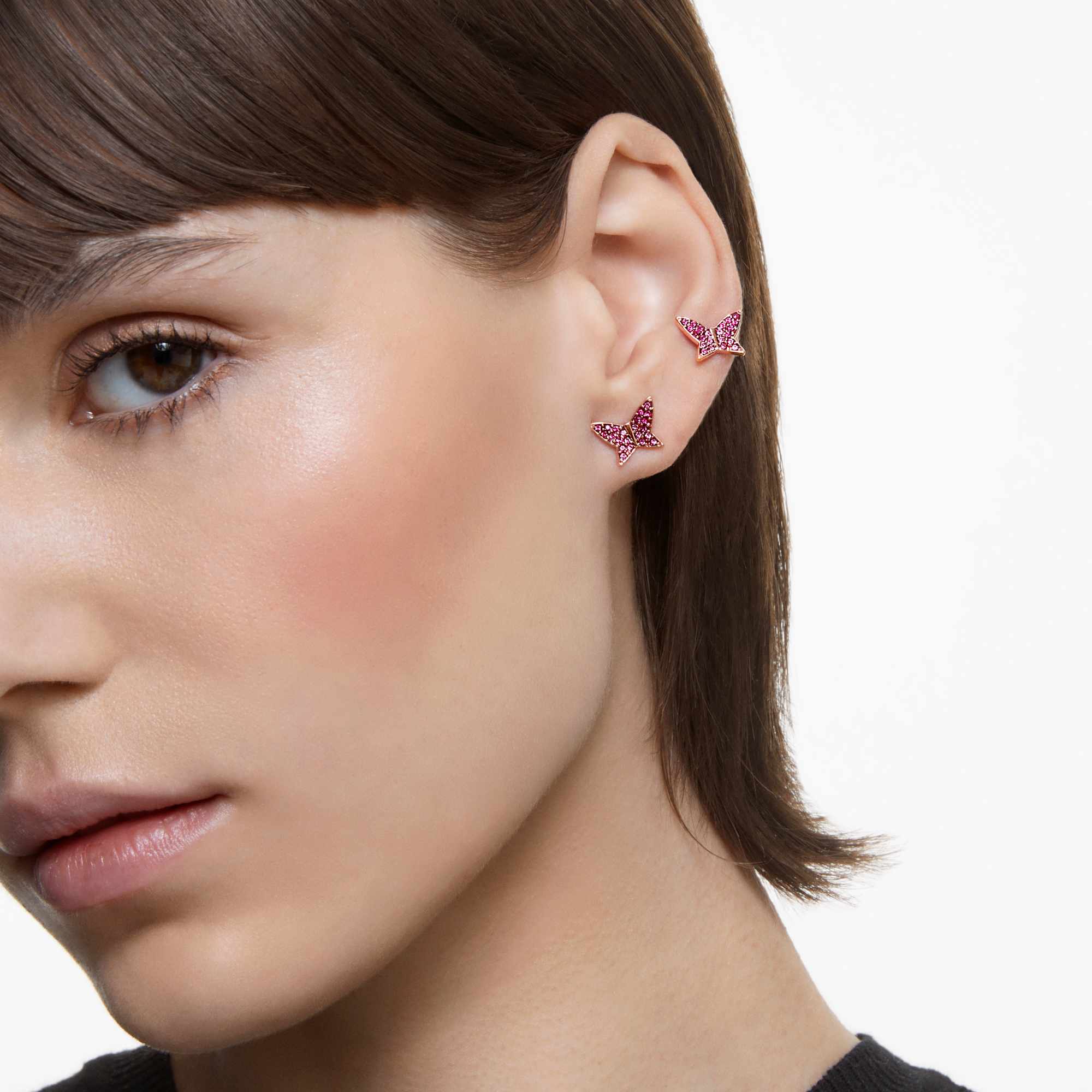 עגילי Lilia בציפוי רוז גולד מבריק SWAROVSKI