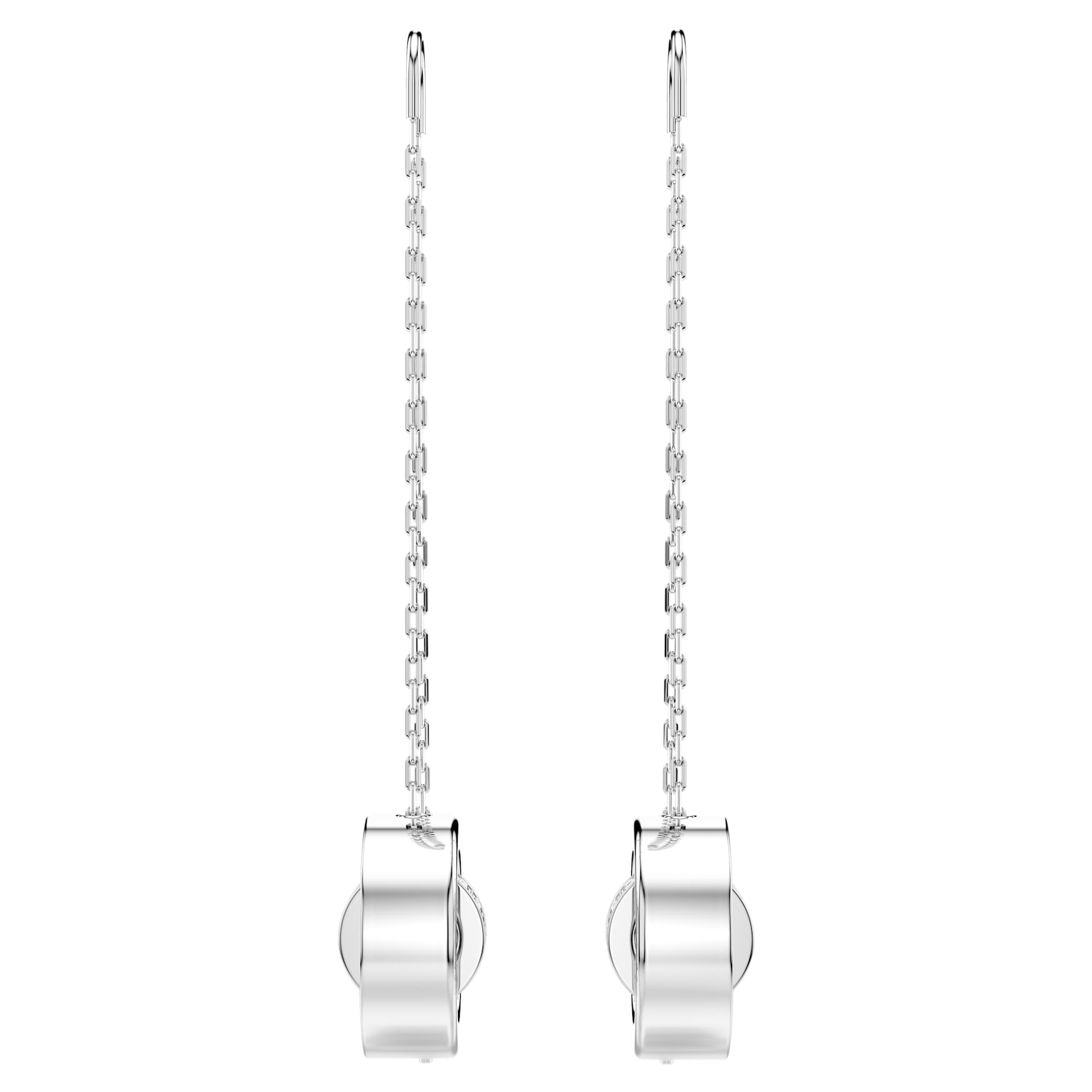 עגילי Hollow בציפוי רודיום מבריק SWAROVSKI