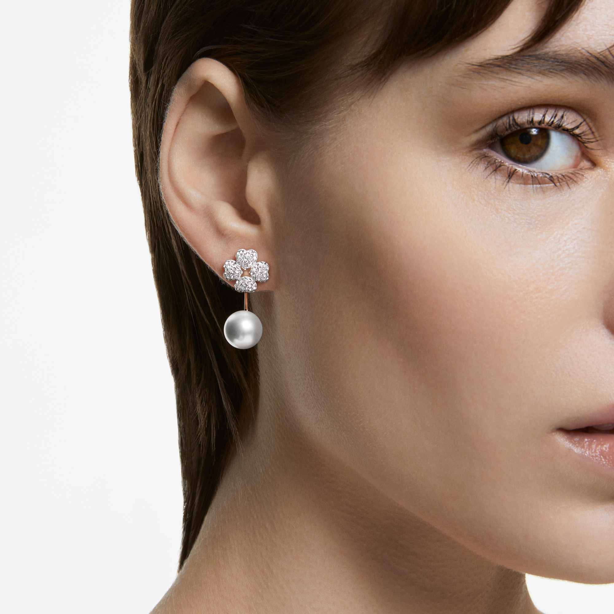 עגילי Latisha בציפוי רוז גולד מבריק SWAROVSKI