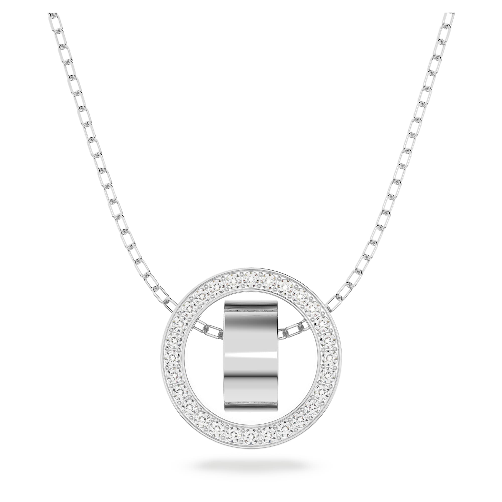 שרשרת Hollow בציפוי רודיום מבריק SWAROVSKI