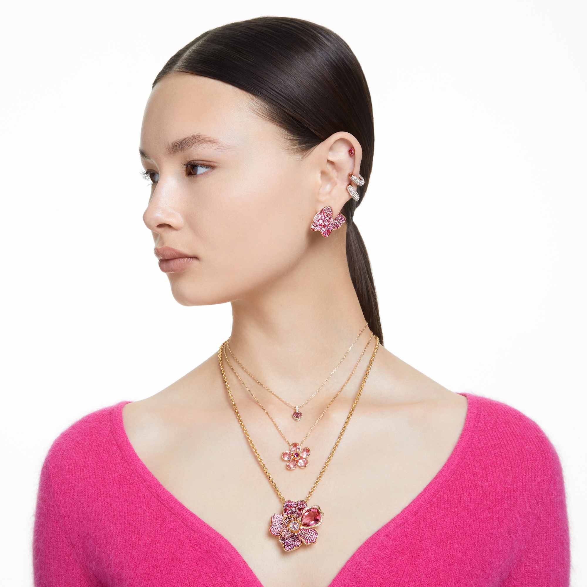 עגילי Dextera בציפוי רוז גולד מבריק SWAROVSKI
