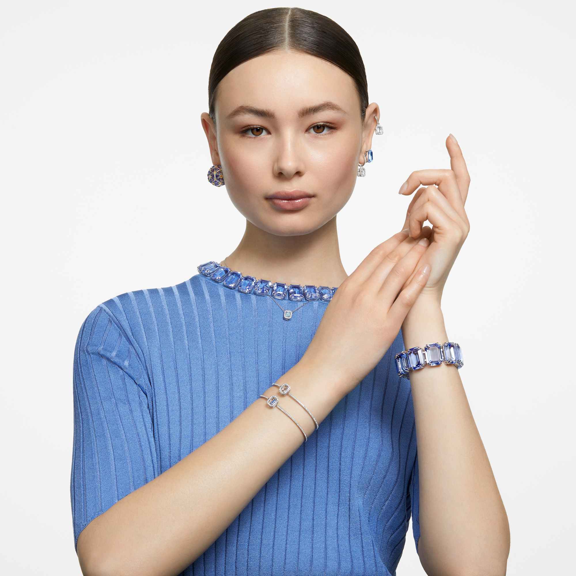 שרשרת Millenia בציפוי רודיום מבריק SWAROVSKI