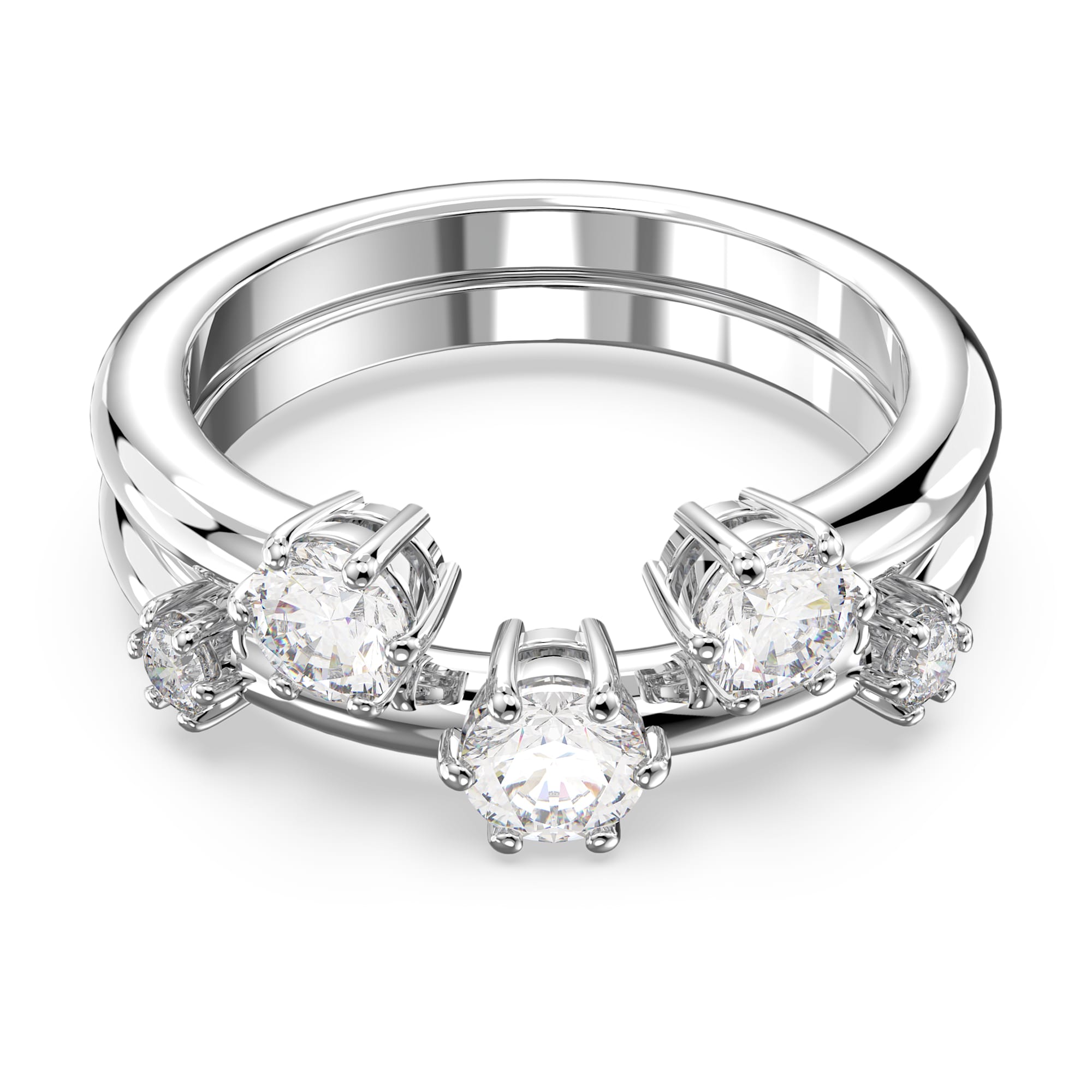 טבעת Constella בציפוי רודיום מבריק SWAROVSKI