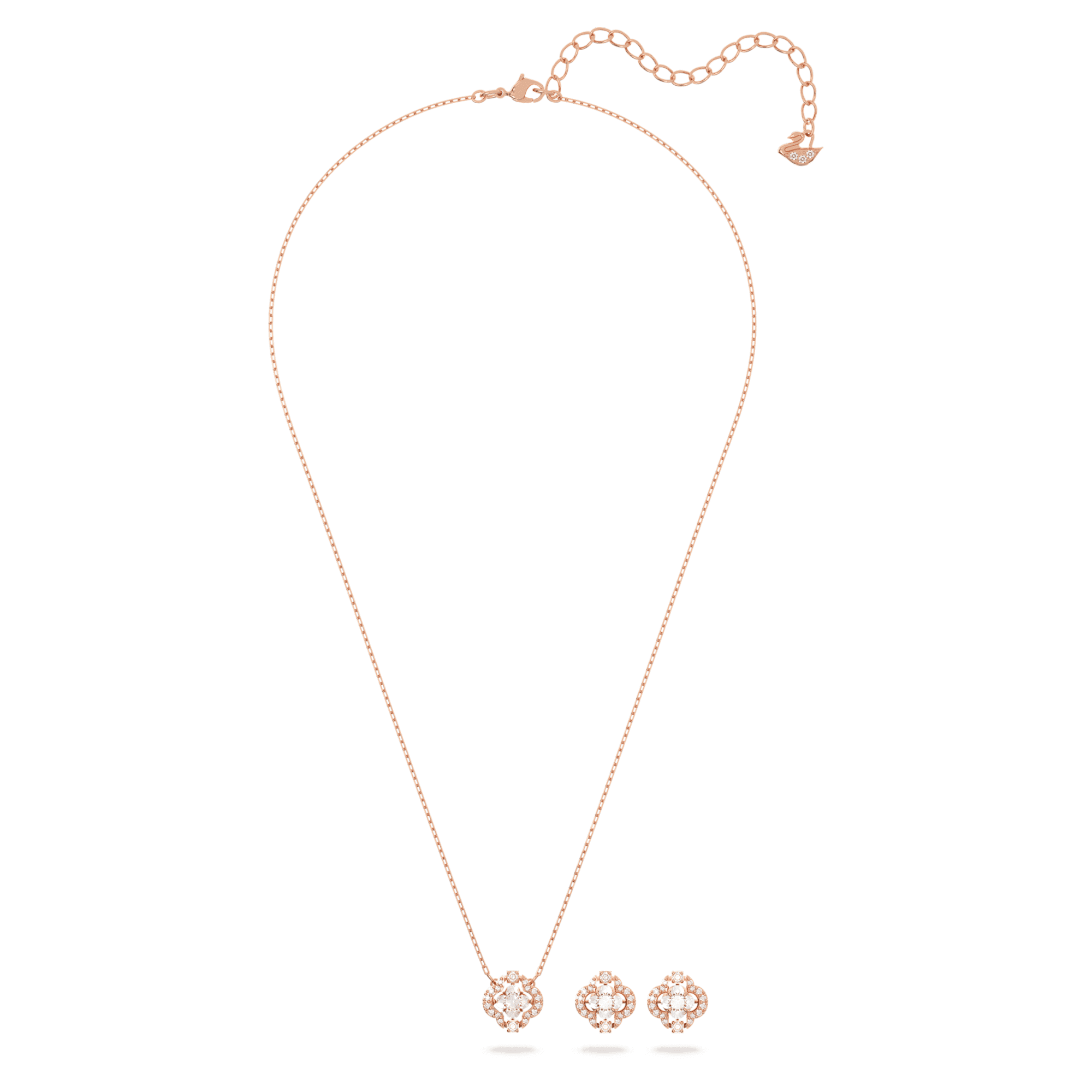 סט Sparkling Dc בציפוי רוז גולד מבריק SWAROVSKI