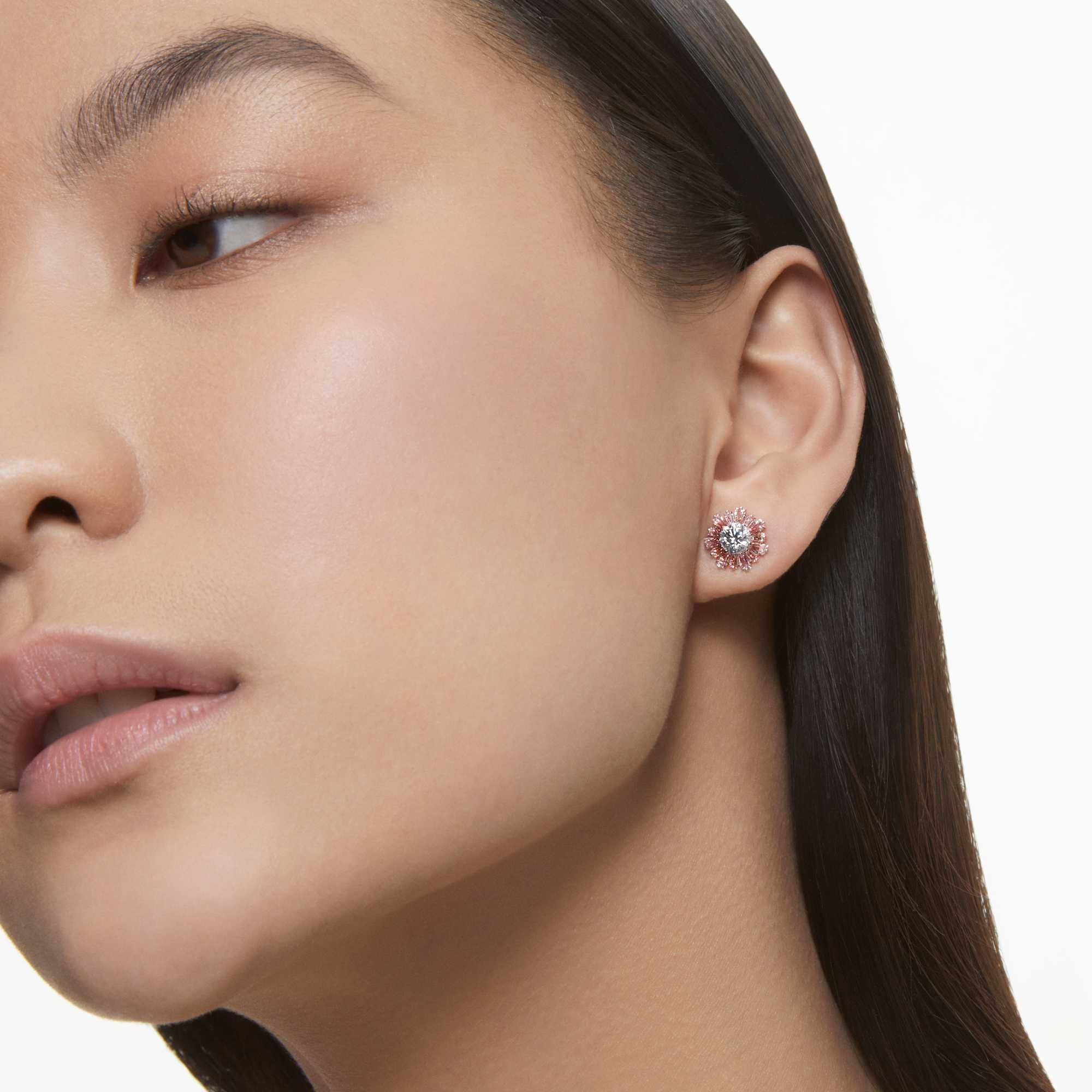 עגילי Sunshine בציפוי רודיום מבריק SWAROVSKI