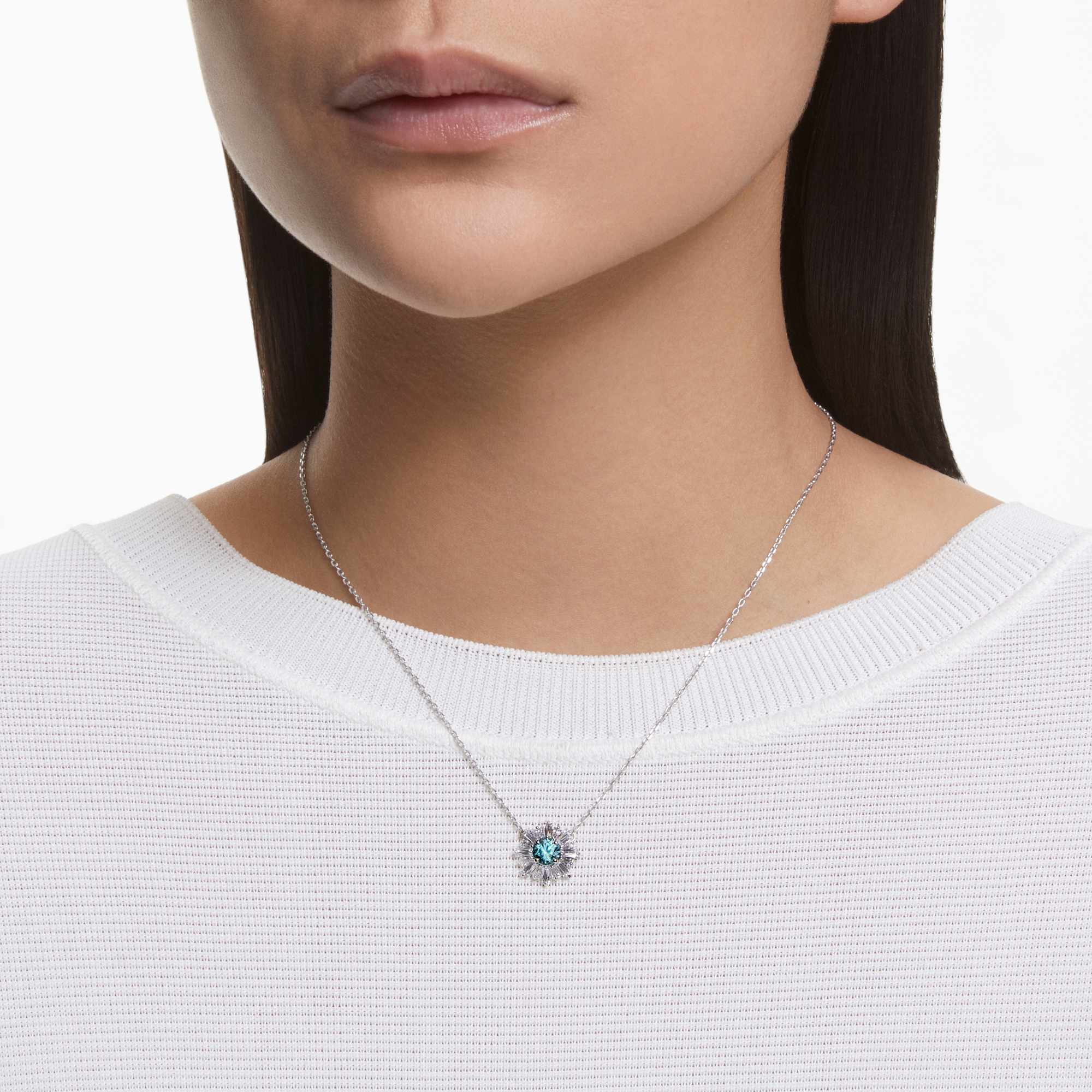 שרשרת Sunshine בציפוי רודיום מבריק SWAROVSKI