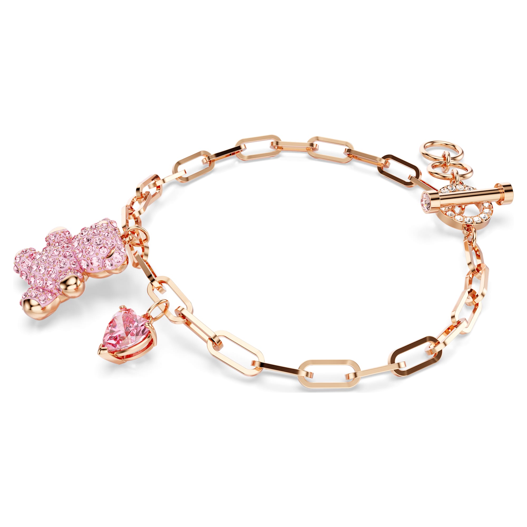 צמיד Teddy בציפוי רוז גולד מבריק SWAROVSKI
