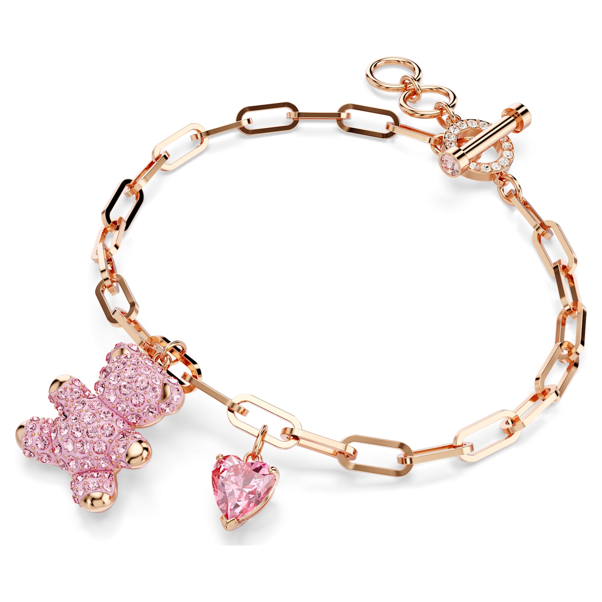צמיד Teddy בציפוי רוז גולד מבריק SWAROVSKI