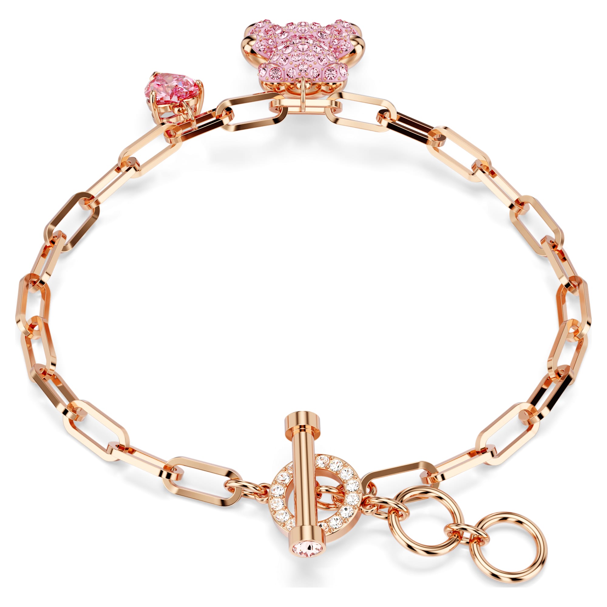 צמיד Teddy בציפוי רוז גולד מבריק SWAROVSKI