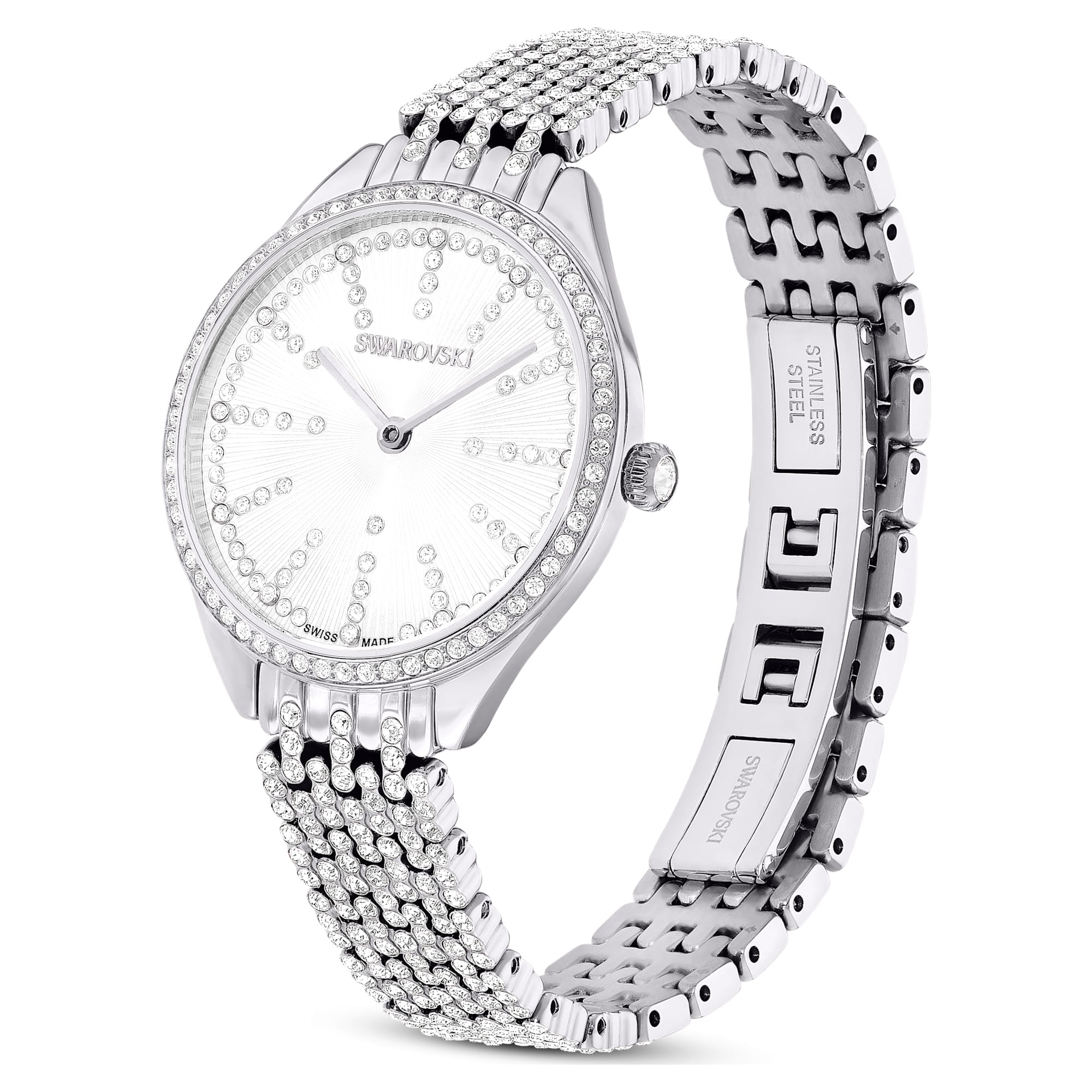 שעון Attract בציפוי רודיום מבריק SWAROVSKI