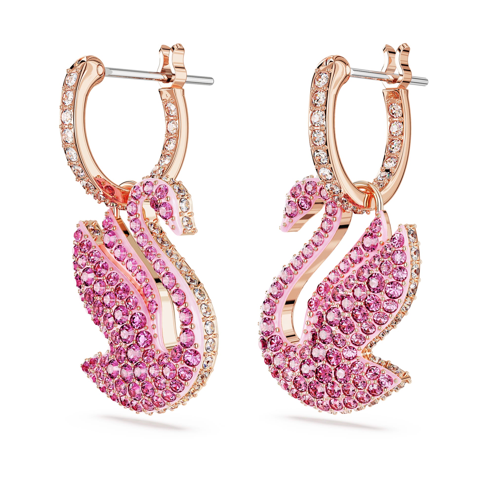 עגיל swan ורוד SWAROVSKI