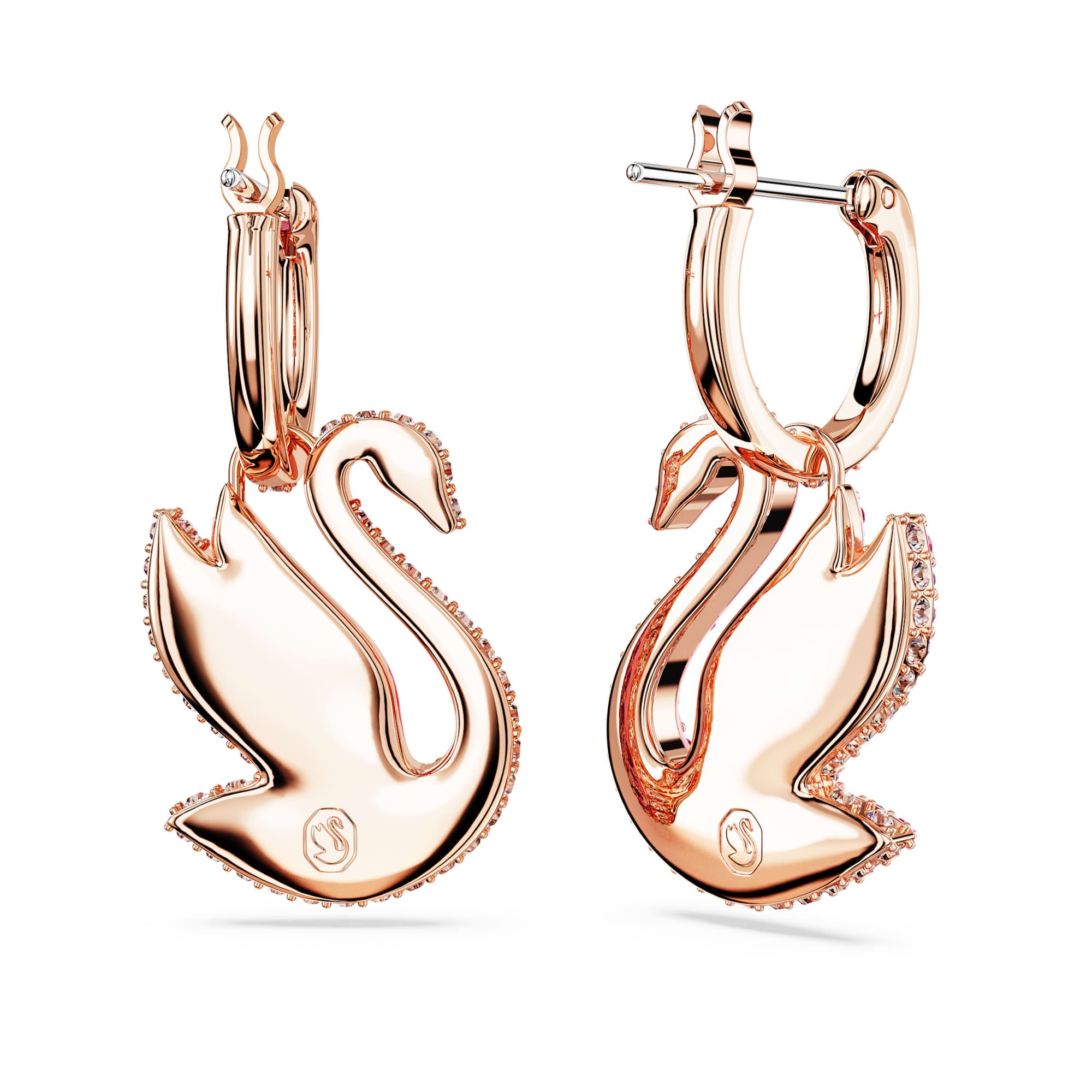 עגיל swan ורוד SWAROVSKI