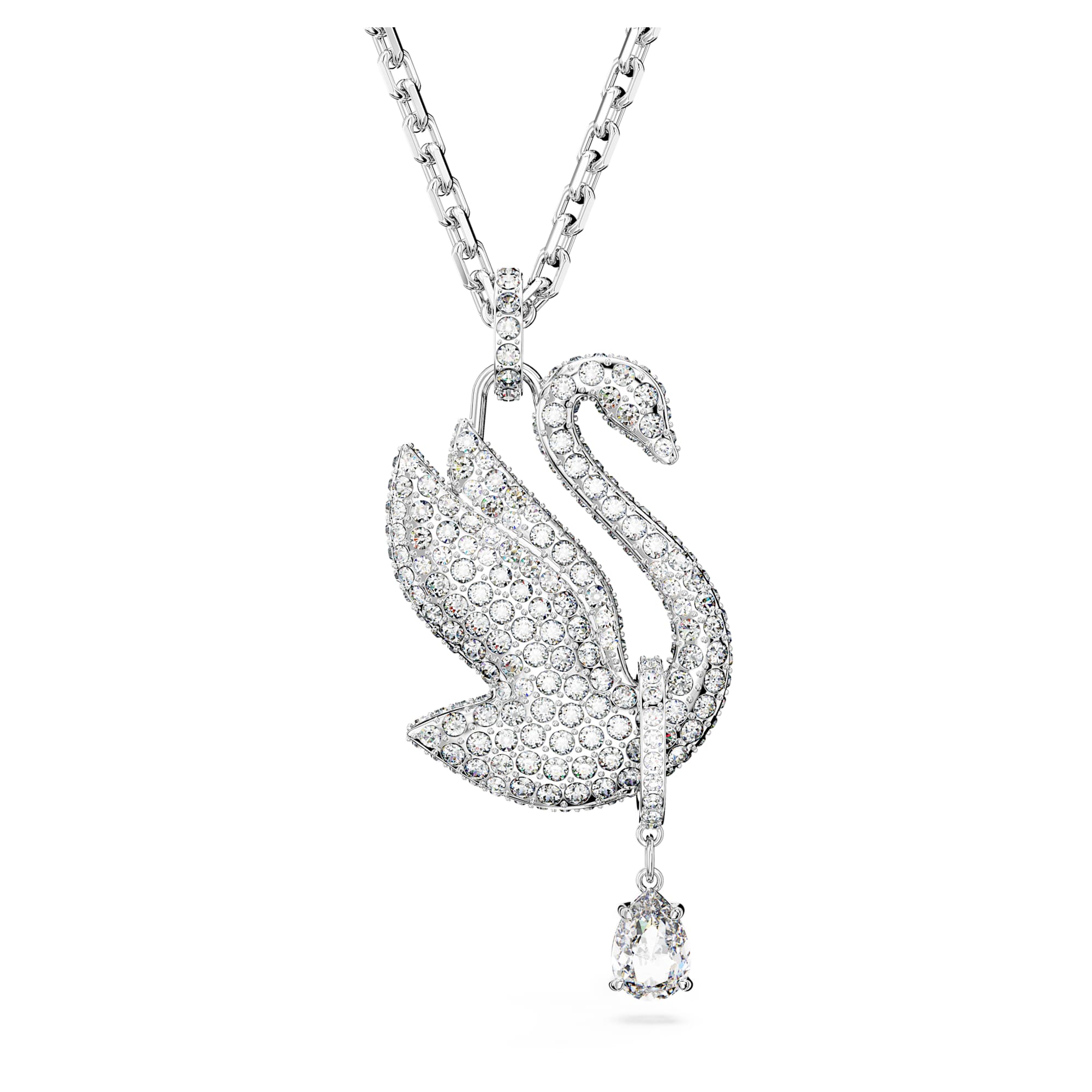 שרשרת Iconic Swan בציפוי רודיום מבריק SWAROVSKI
