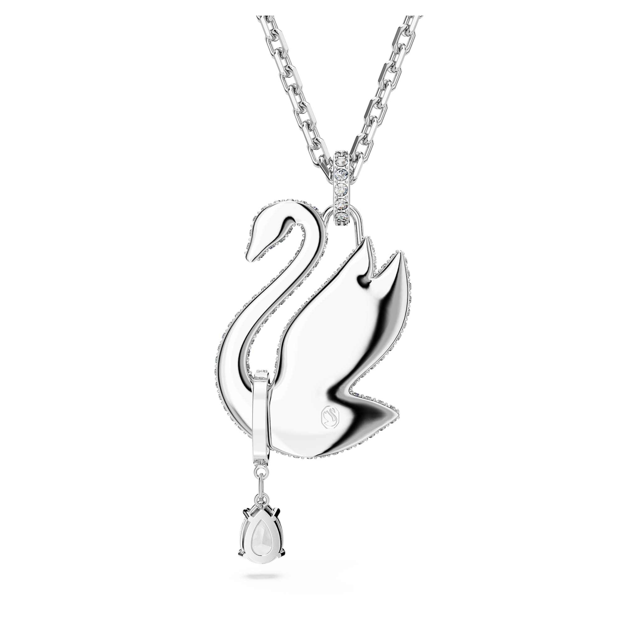 שרשרת Iconic Swan בציפוי רודיום מבריק SWAROVSKI